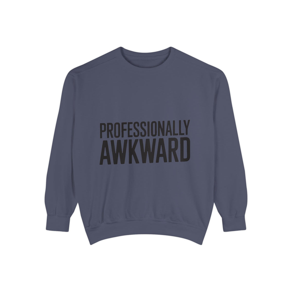 Professionally Awkward Sweatshirt, Funny Embroidered Crewneck, Minimalist Typography Sweatshirt, Sarcastic Coworker Gift
