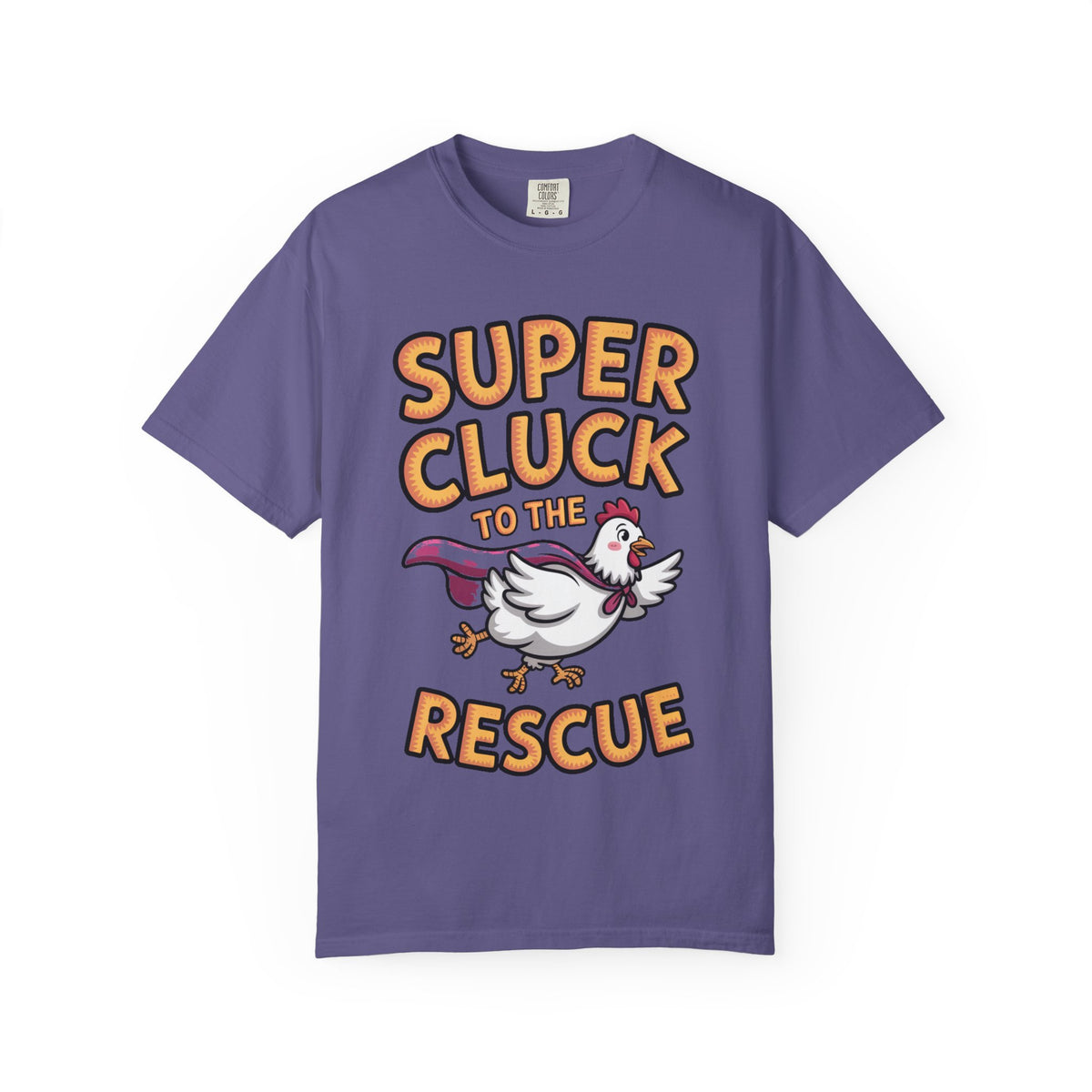 Funny Chicken Superhero Shirt, Super Cluck To The Rescue T-Shirt, Cute Cartoon Chicken Tee, Farm Animal Lover Gift