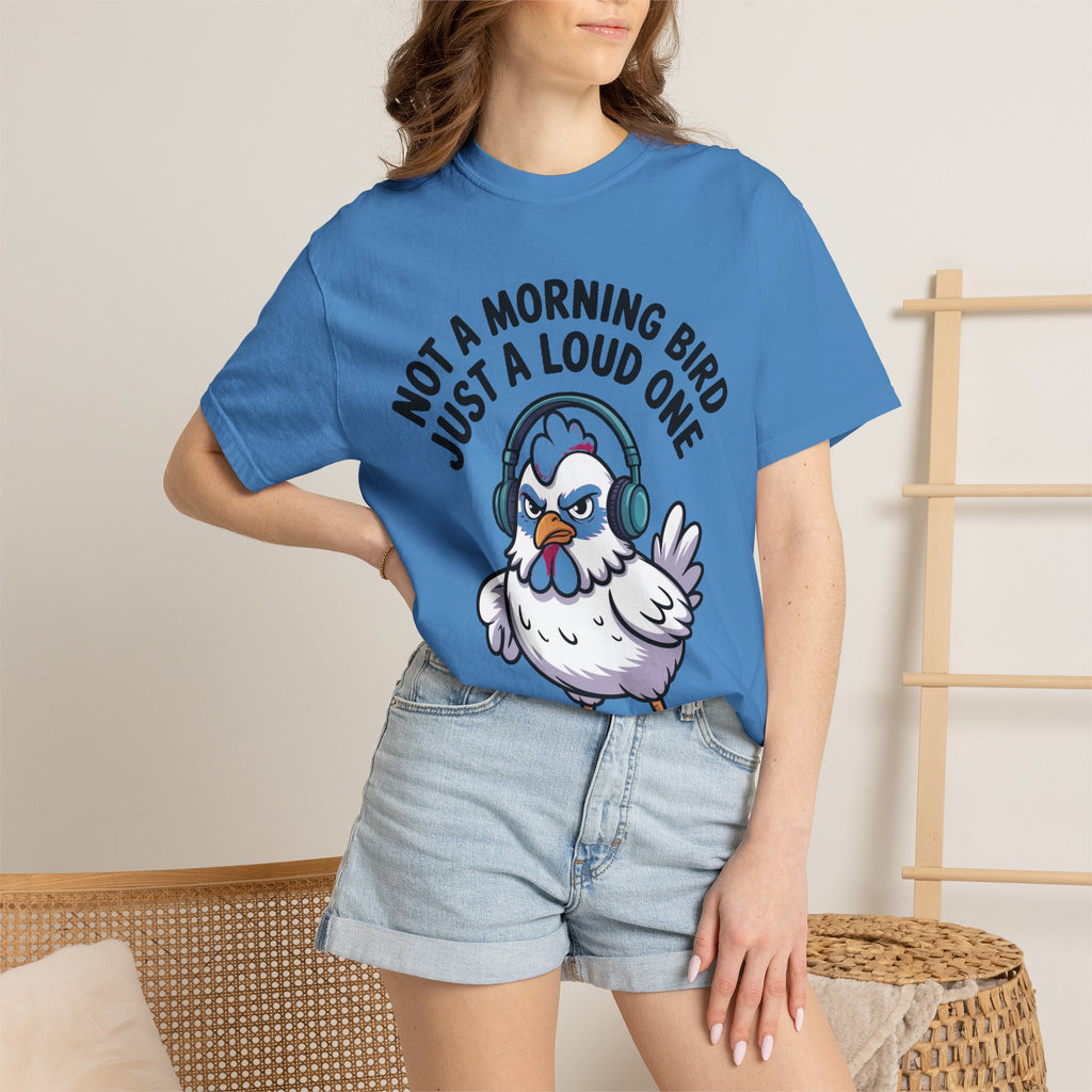 Not A Morning Bird Chicken Shirt, Funny Grumpy Chicken T-Shirt, Sarcastic Bird Lover Gift, Loud Chicken Graphic Tee
