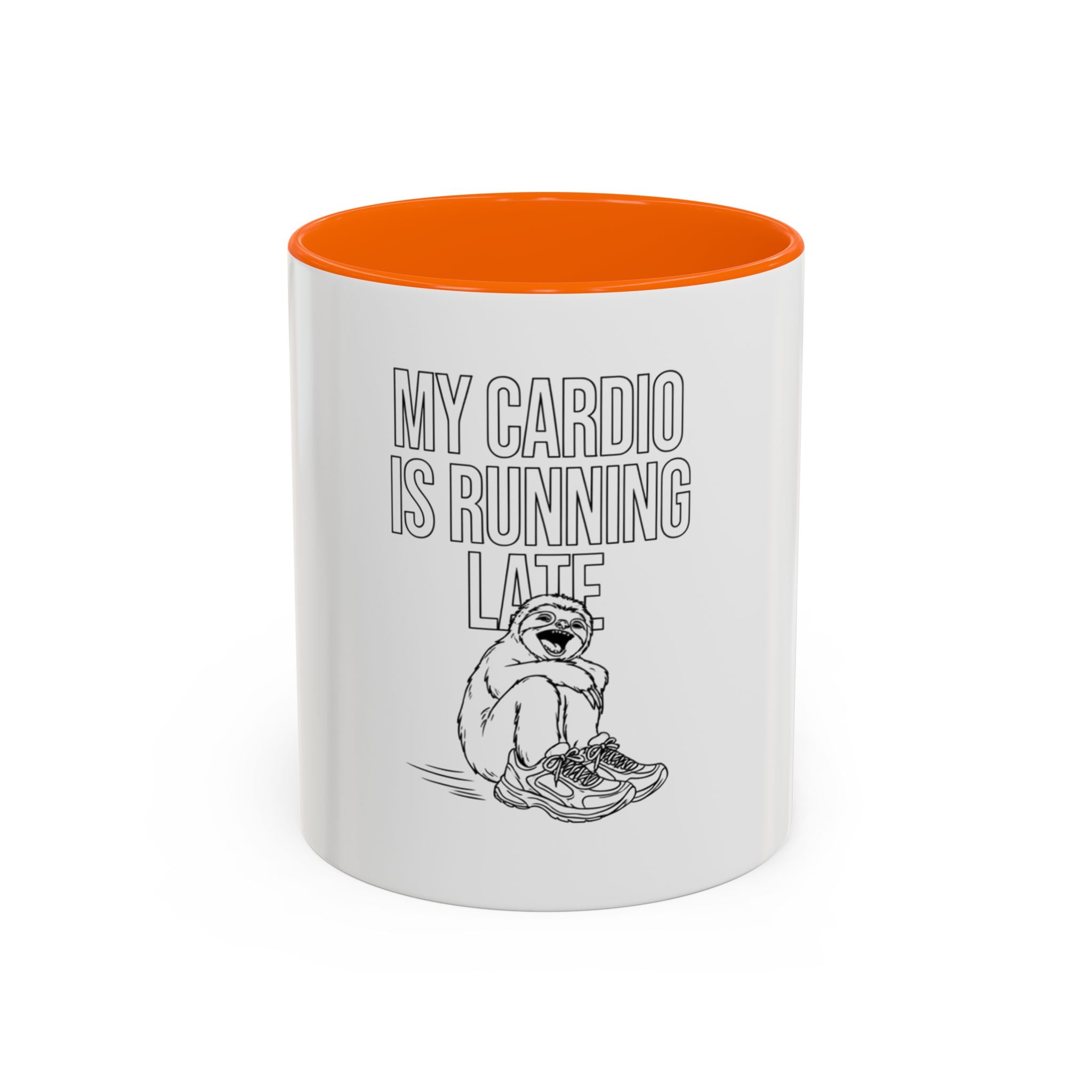 Coffee Mug — "My Cardio Is Running Late" Lazy Sloth Funny Gift