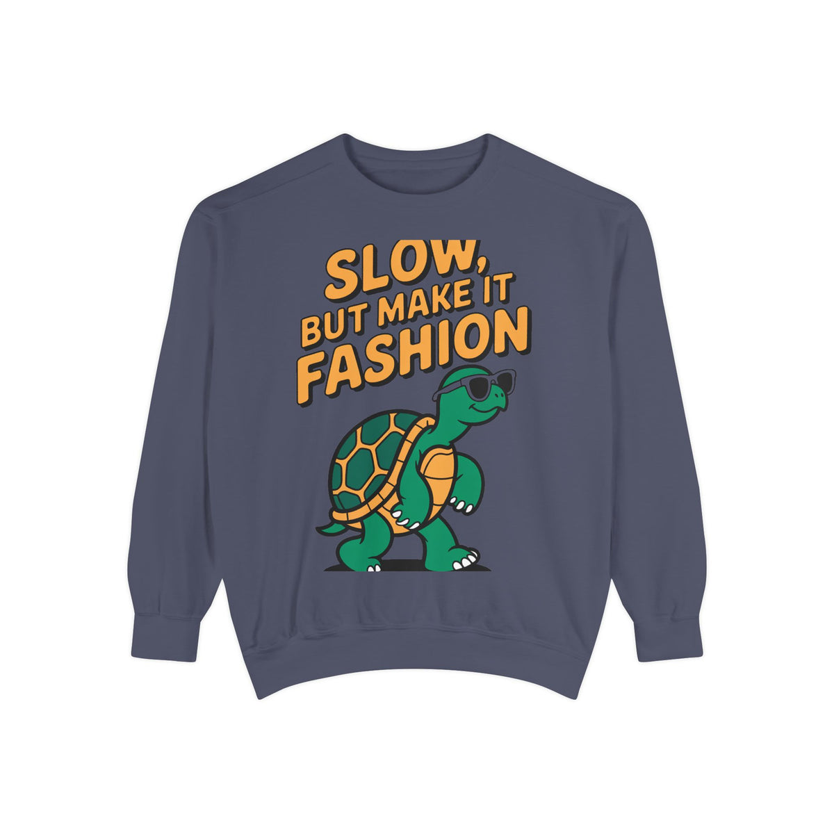 Funny Turtle Sweatshirt, Slow But Make It Fashion Crewneck, Cute Sunglasses Turtle Sweater, Retro Turtle Lover Gift