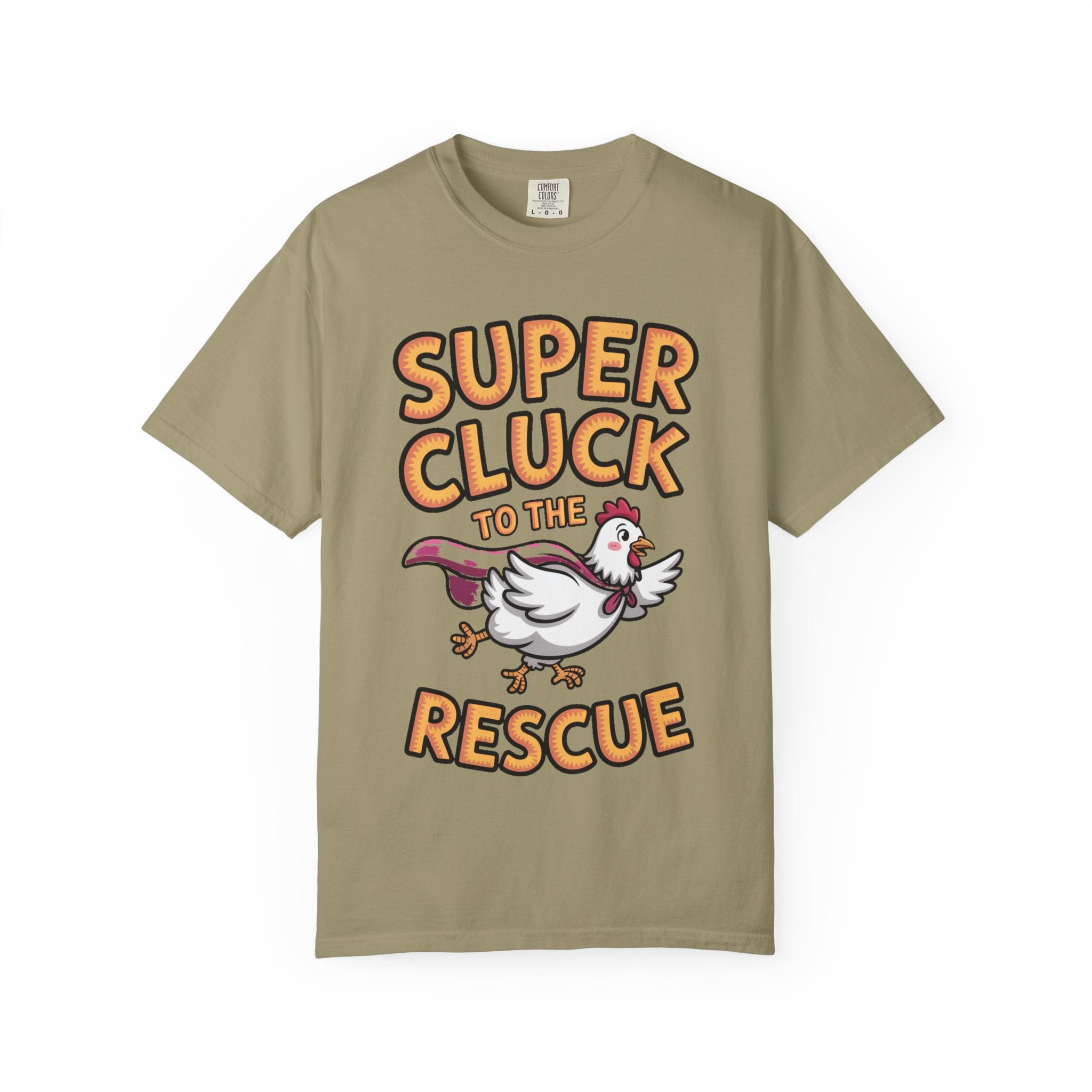 Funny Chicken Superhero Shirt, Super Cluck To The Rescue T-Shirt, Cute Cartoon Chicken Tee, Farm Animal Lover Gift