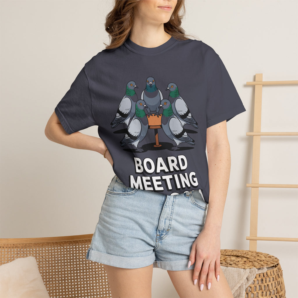 Funny Pigeon Shirt, Board Meeting Of Doom T-Shirt, Office Bird Gift, Funny Coworker Shirt, Sarcastic Work Meme Tee
