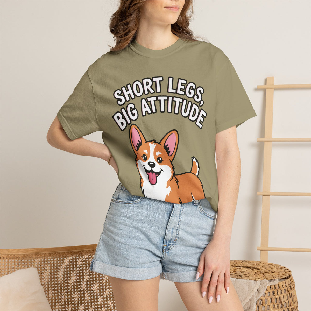 Short Legs Big Attitude Corgi Shirt, Funny Corgi T-Shirt, Cute Dog Lover Gift, Corgi Mom Dad Tee, Sassy Dog Graphic Shirt