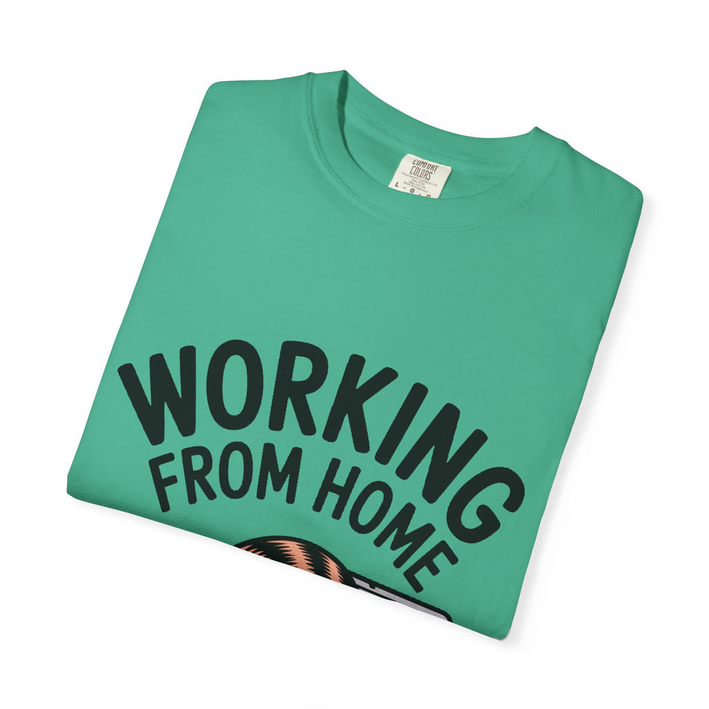 Working From Home Cat Shirt, Funny Cat Lover T-Shirt, Cute Cat Keyboard Tee, Remote Work Gift, WFH Cat Lover Graphic Shirt