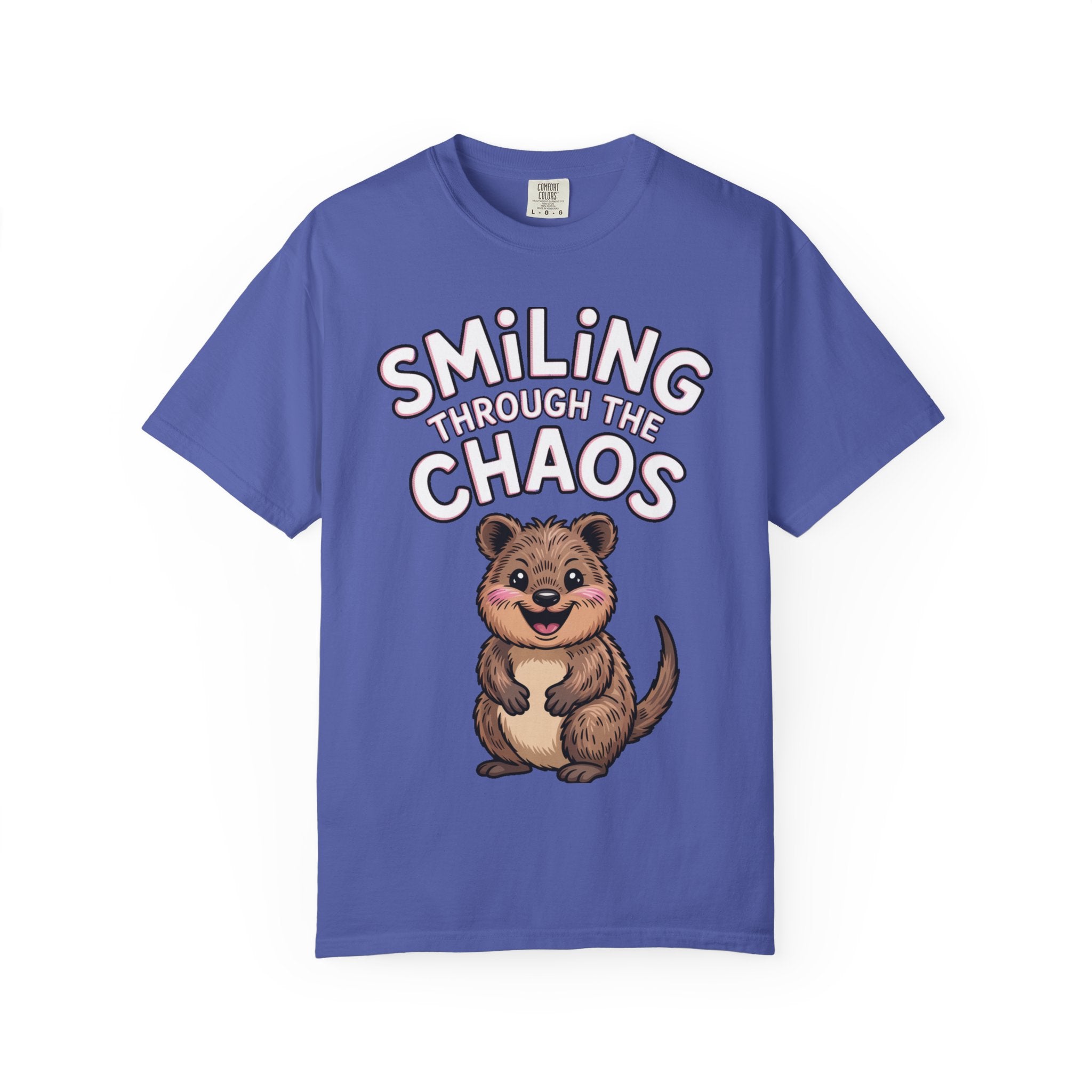 Smiling Through The Chaos Quokka Shirt, Funny Quokka T-Shirt, Cute Smiling Animal Tee, Positive Vibes Shirt, Quokka Lover Gift