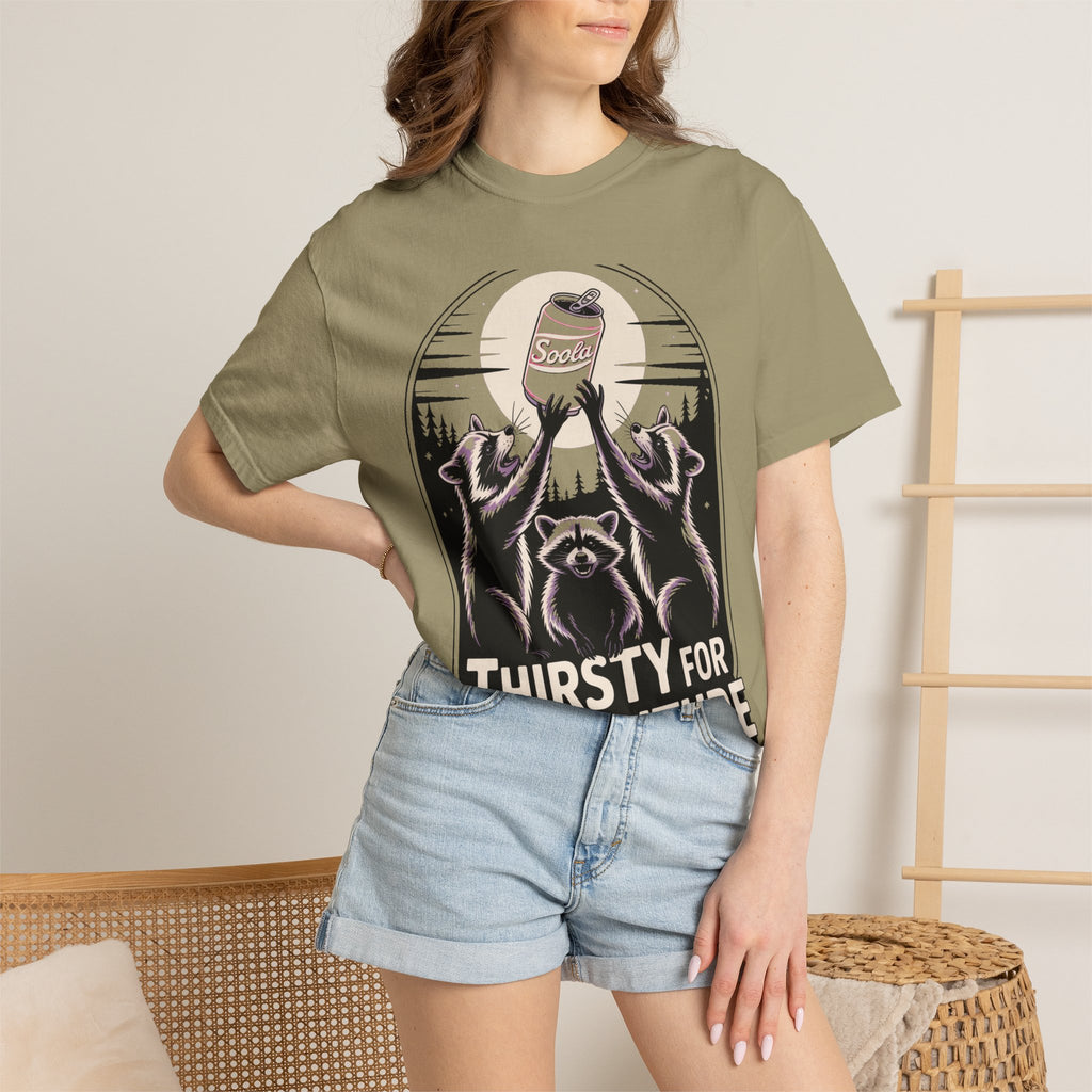 Thirsty For Adventure Raccoons Shirt, Funny Vintage Raccoon T-Shirt, Retro Soda Poster Tee, Camping Gift