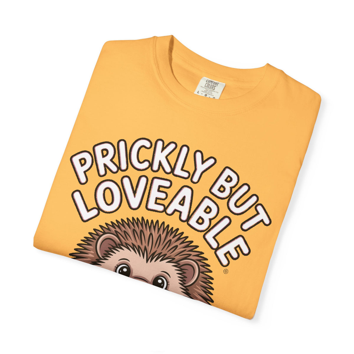 Prickly But Loveable Hedgehog Shirt, Cute Cartoon Hedgehog T-Shirt, Funny Animal Lover Gift, Flower Hedgehog Tee