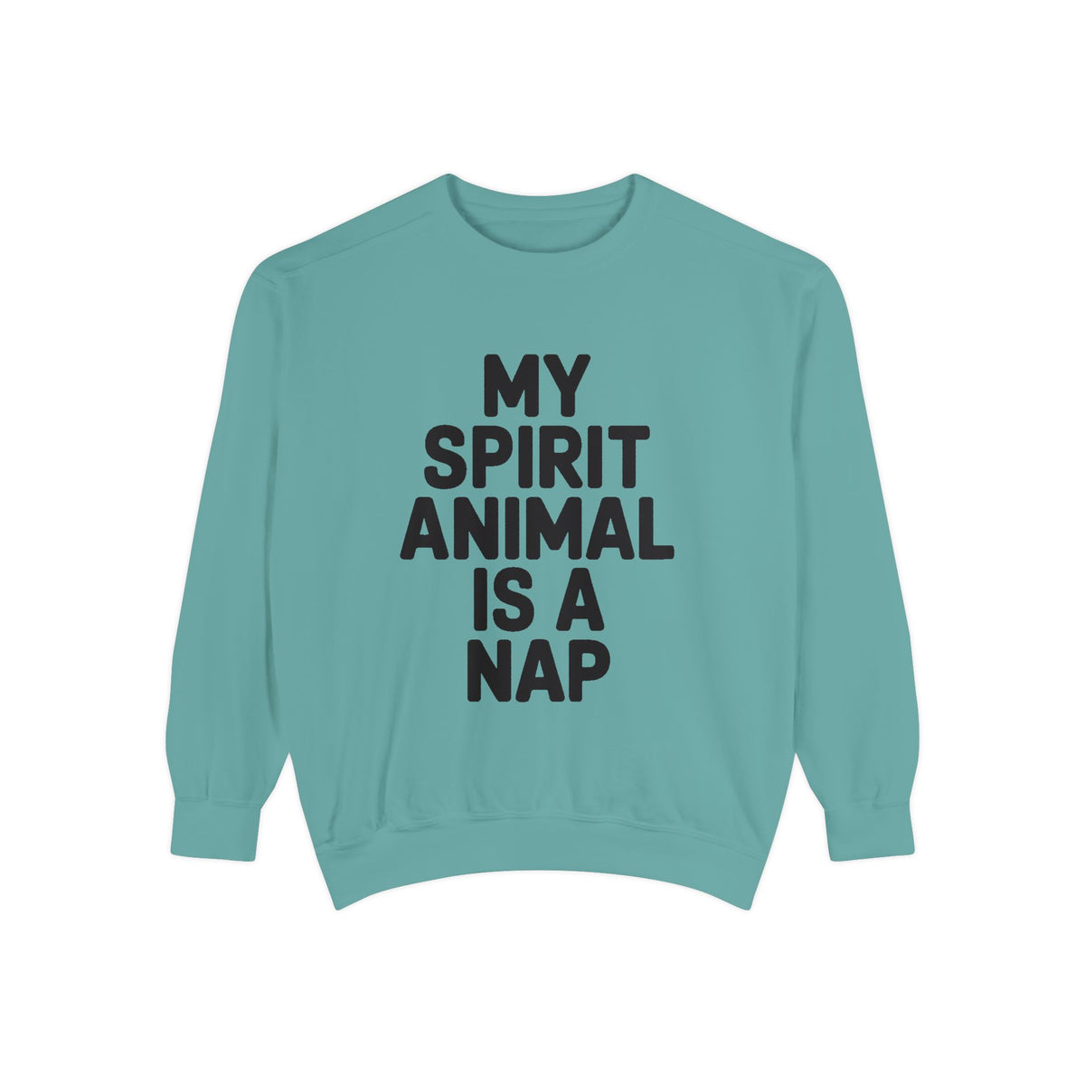 My Spirit Animal Is A Nap Sweatshirt, Funny Nap Lover Crewneck, Lazy Day Embroidered Sweatshirt Gift