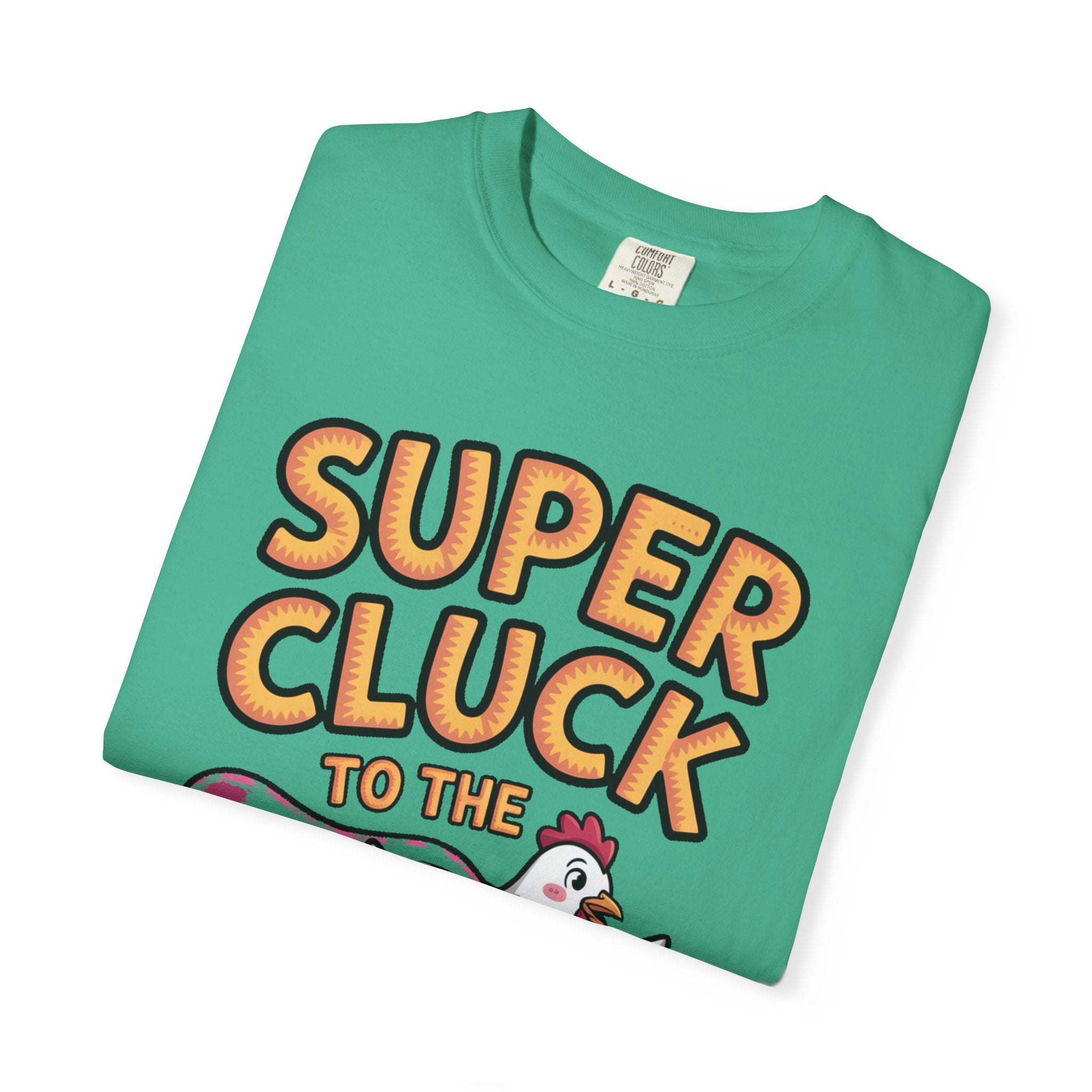 Funny Chicken Superhero Shirt, Super Cluck To The Rescue T-Shirt, Cute Cartoon Chicken Tee, Farm Animal Lover Gift