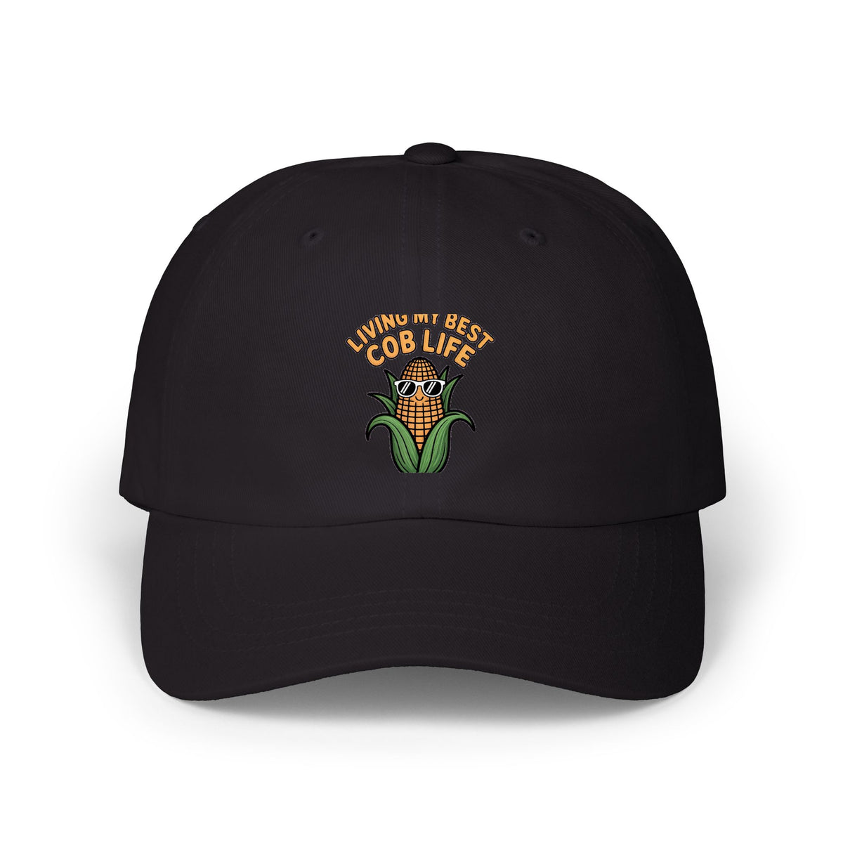 Funny Corn Dad Hat, Living My Best Cob Life Cap, Cute Sunglasses Corn Embroidered Hat, Vegetable Pun Gift, Summer BBQ Hat