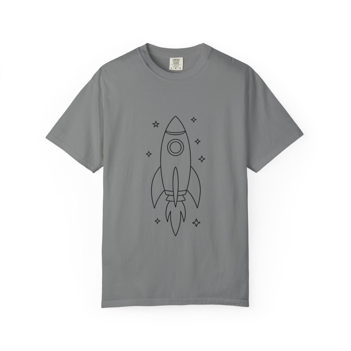 Rocket Ship Line Art Shirt, Minimalist Chase The Stars T-Shirt, Single Line Space Tee, Cute Rocket Tattoo Style Shirt Gift