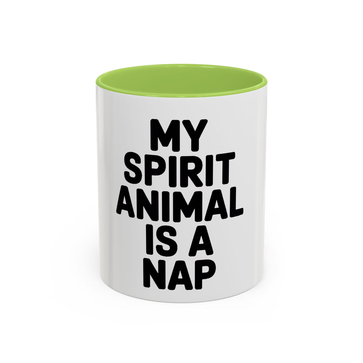 My Spirit Animal Is A Nap Mug, Funny Nap Lover Coffee Cup, Lazy Day Sarcastic Gift, Bold Typography Accent Mug for Coffee or Tea