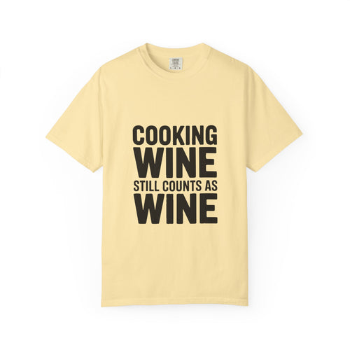 Cooking Wine Still Counts Shirt, Funny Wine Lover T-Shirt, Sarcastic Kitchen Quote Tee, Gift for Wine Drinkers