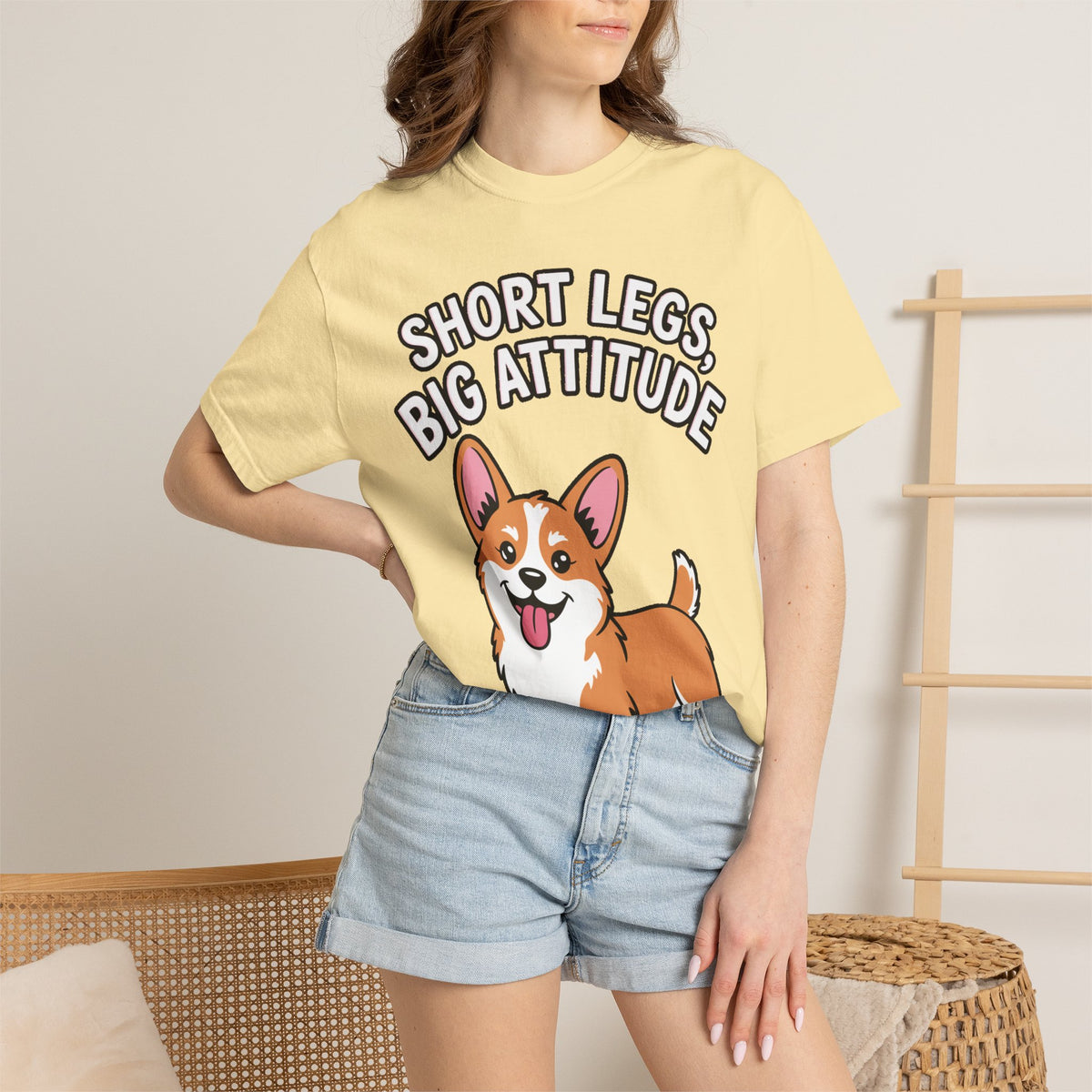 Short Legs Big Attitude Corgi Shirt, Funny Corgi T-Shirt, Cute Dog Lover Gift, Corgi Mom Dad Tee, Sassy Dog Graphic Shirt