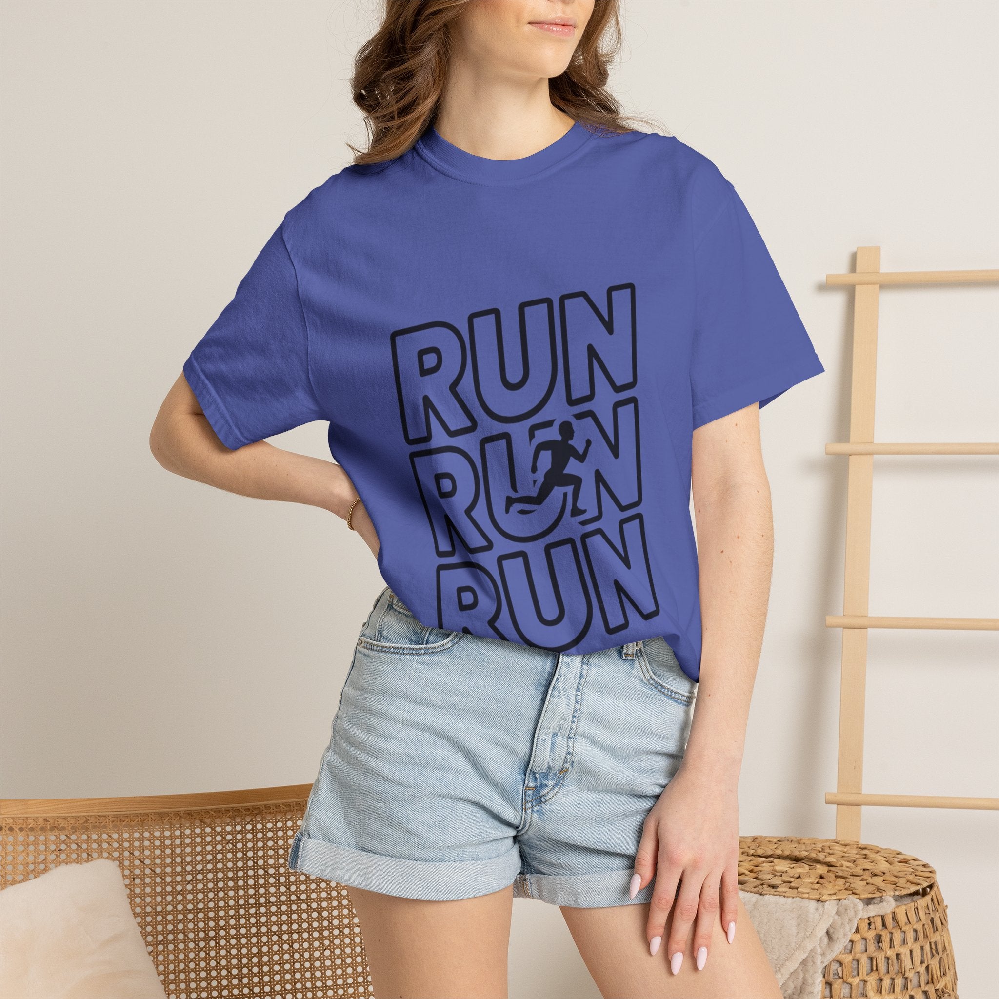 Run Run Run Typography T-Shirt
