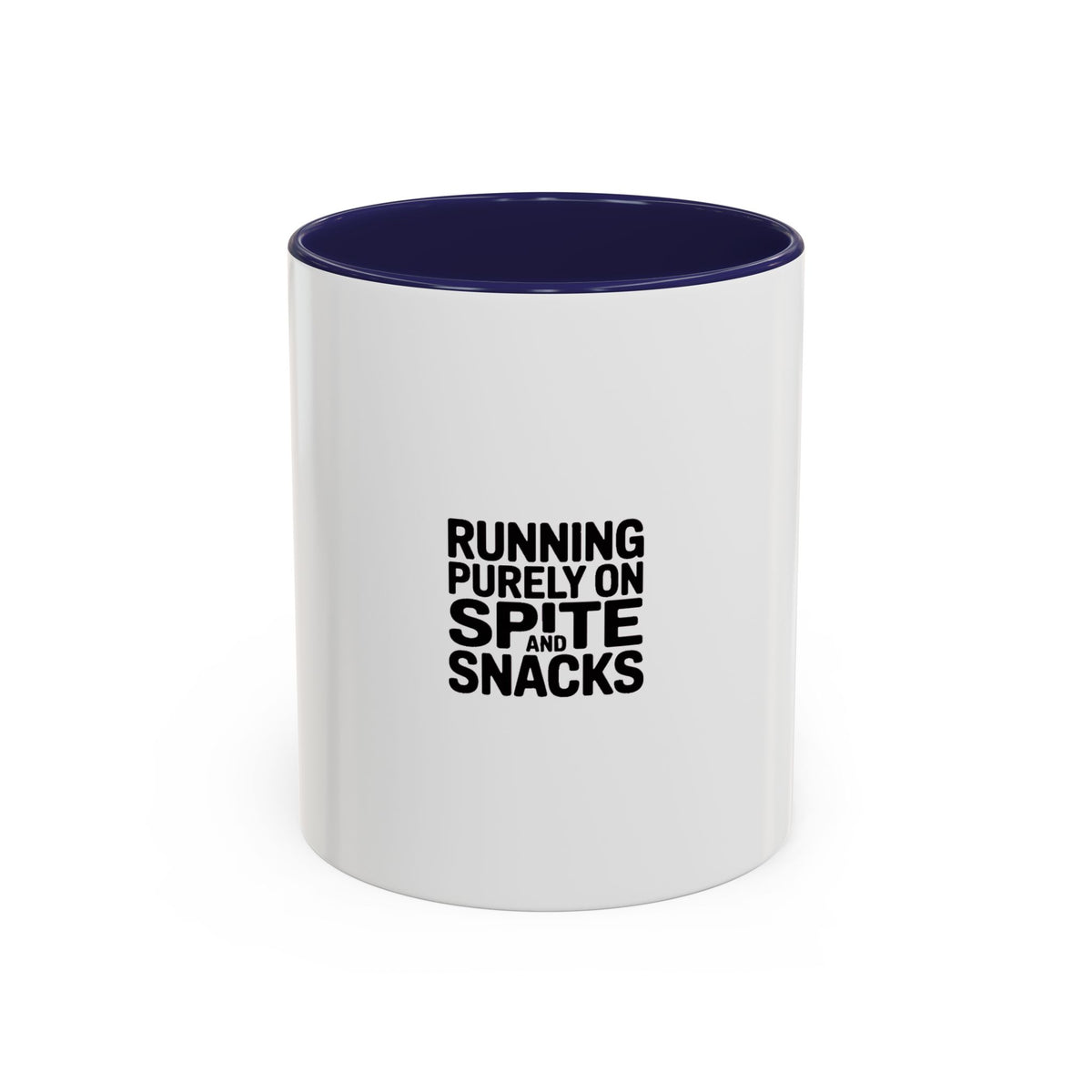 Running On Spite And Snacks Mug, Funny Sarcastic Coffee Mug, Bold Typography Mug, Snarky Gift for Coworker or Friend