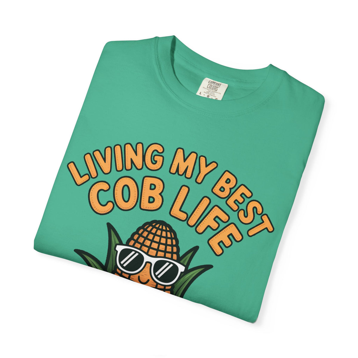Funny Corn Shirt, Living My Best Cob Life T-Shirt, Cute Corn Sunglasses Tee, Vegetable Lover Gift, Funny Food Shirt