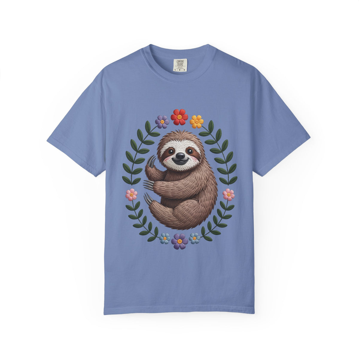Floral Sloth T-Shirt