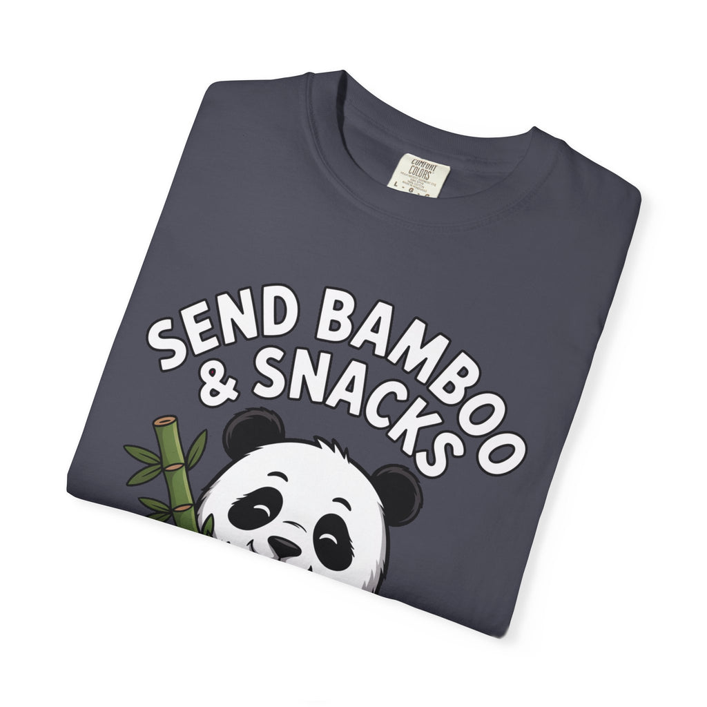 Send Bamboo Panda Shirt, Funny Panda T-Shirt, Cute Bamboo Snacks Tee, Panda Lover Gift, Cartoon Panda Graphic Shirt