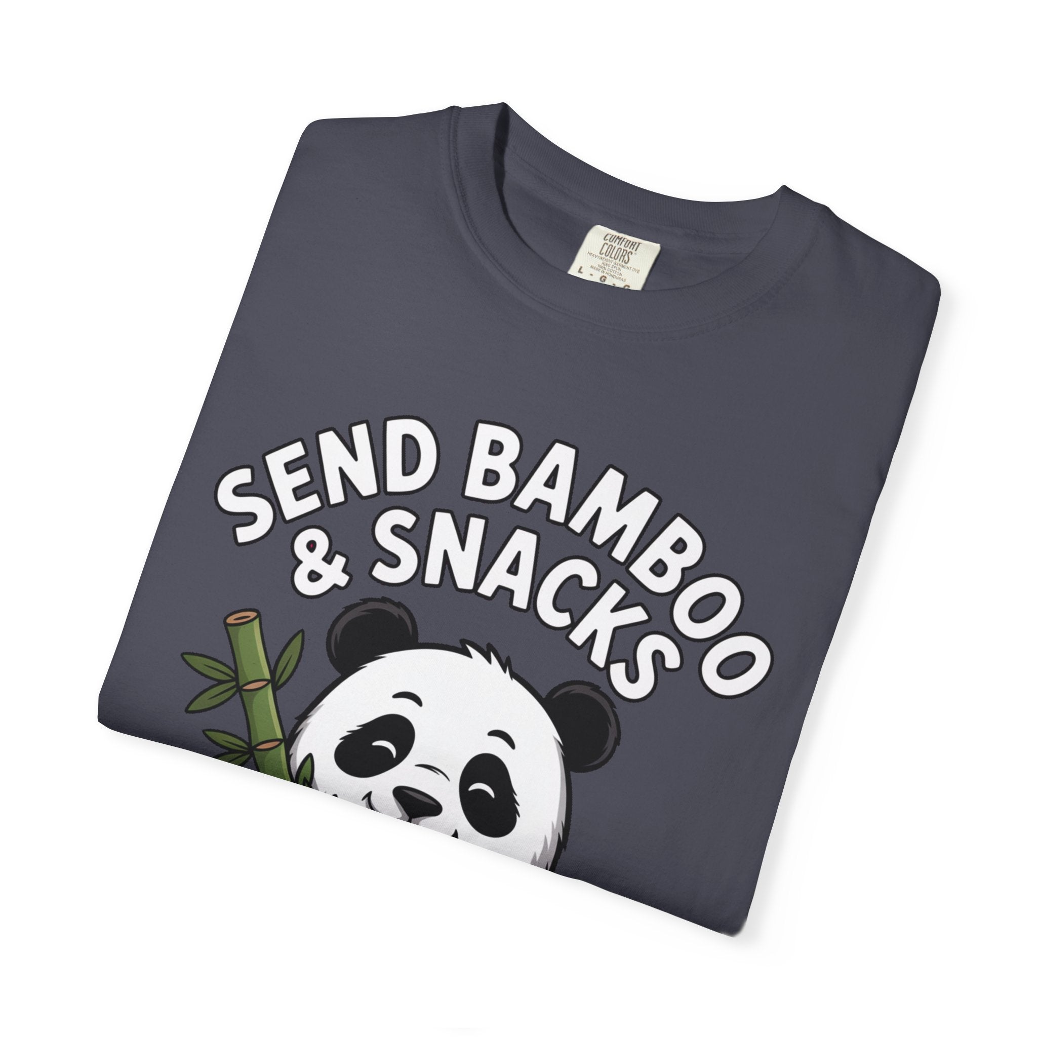 Send Bamboo Panda Shirt, Funny Panda T-Shirt, Cute Bamboo Snacks Tee, Panda Lover Gift, Cartoon Panda Graphic Shirt