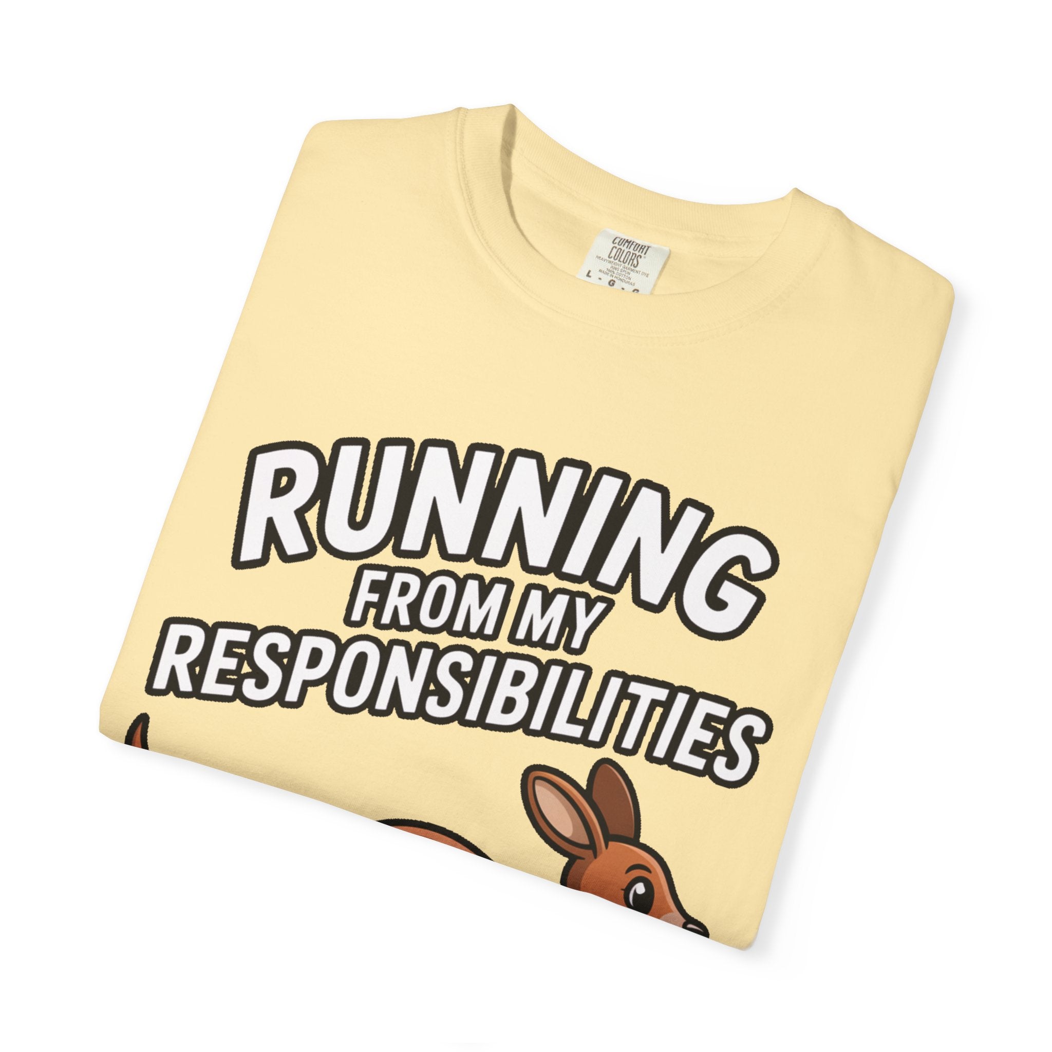 Funny Kangaroo Shirt, Running From My Responsibilities T-Shirt, Sarcastic Adulting Tee, Funny Gift for Procrastinators