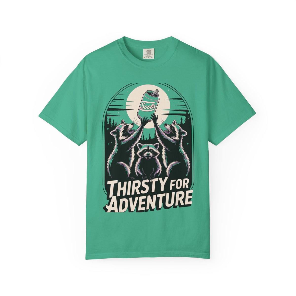 Thirsty For Adventure Raccoons Shirt, Funny Vintage Raccoon T-Shirt, Retro Soda Poster Tee, Camping Gift