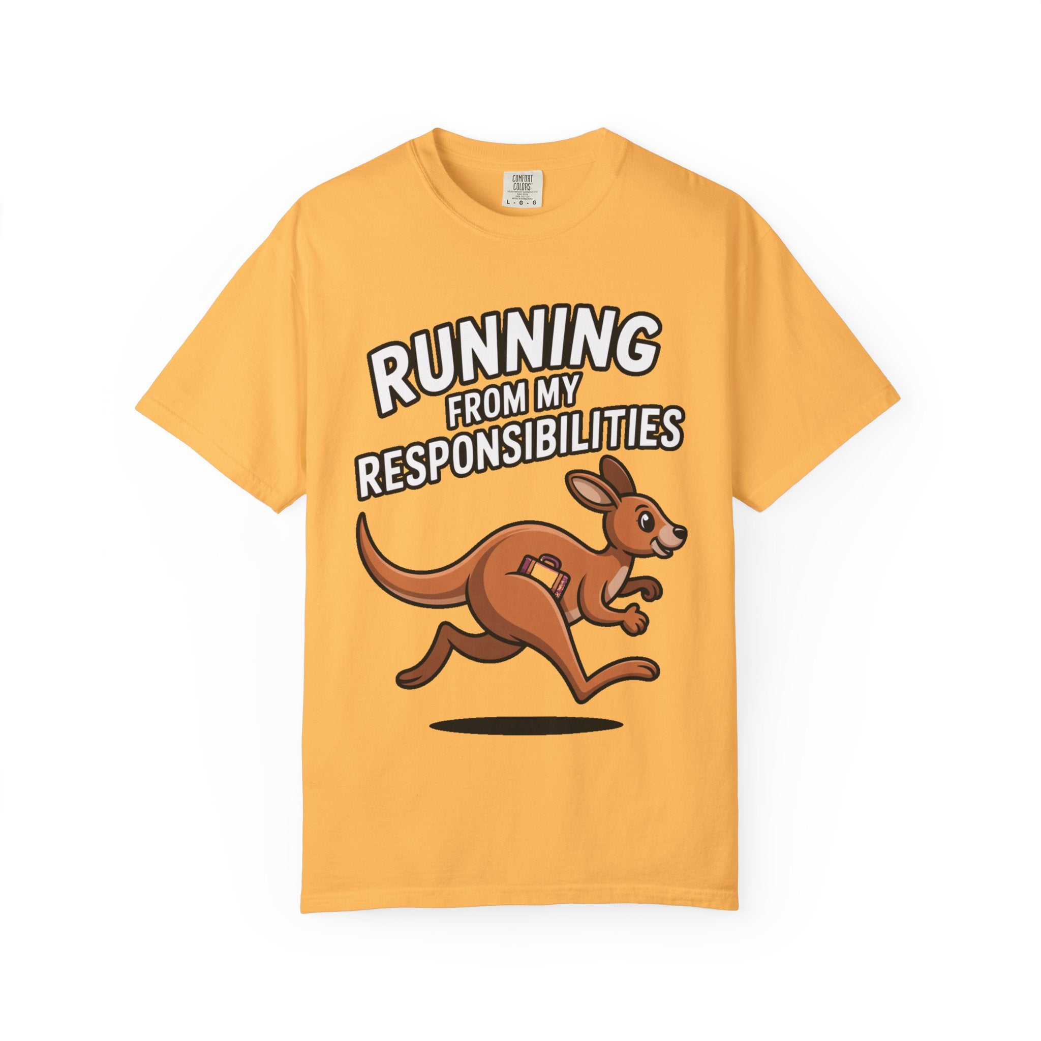Funny Kangaroo Shirt, Running From My Responsibilities T-Shirt, Sarcastic Adulting Tee, Funny Gift for Procrastinators