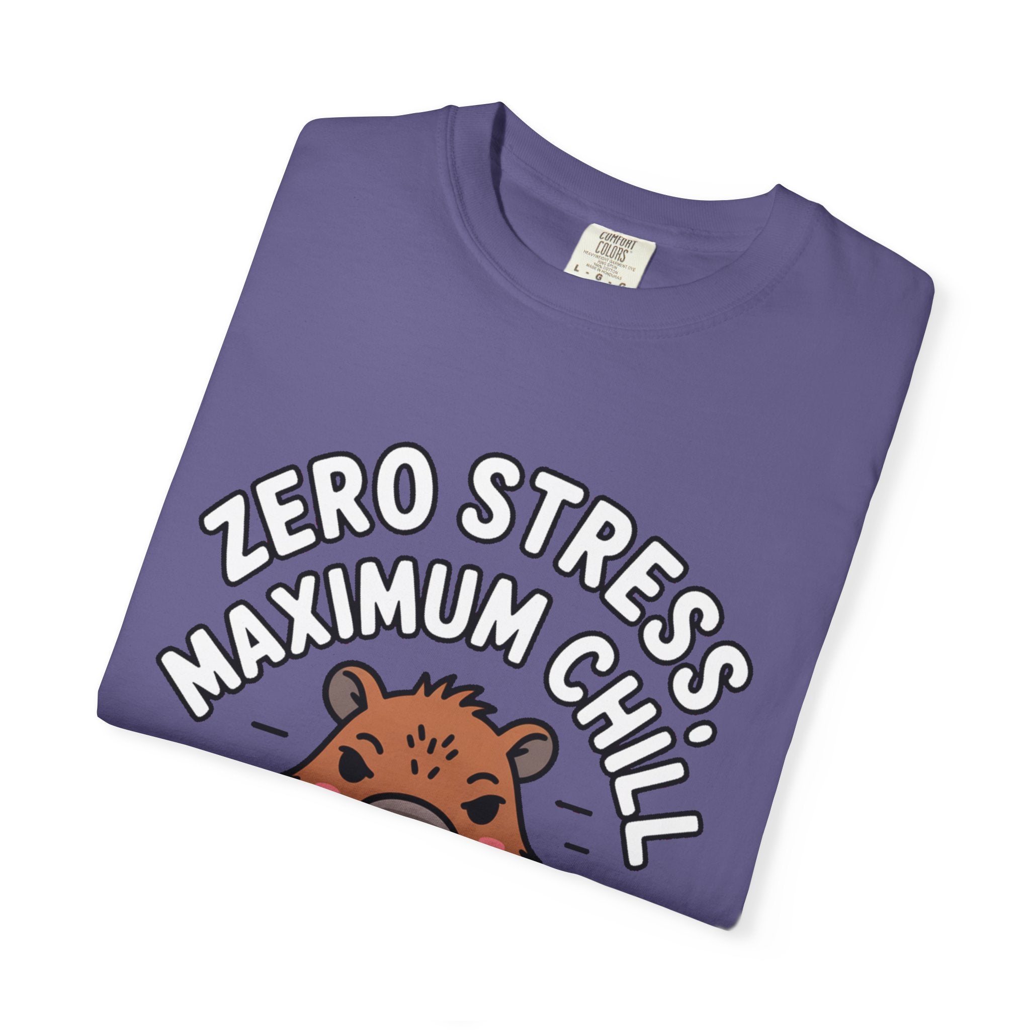 Zero Stress Capybara Shirt, Funny Hot Spring Capybara T-Shirt, Maximum Chill Tee, Cute Animal Lover Gift