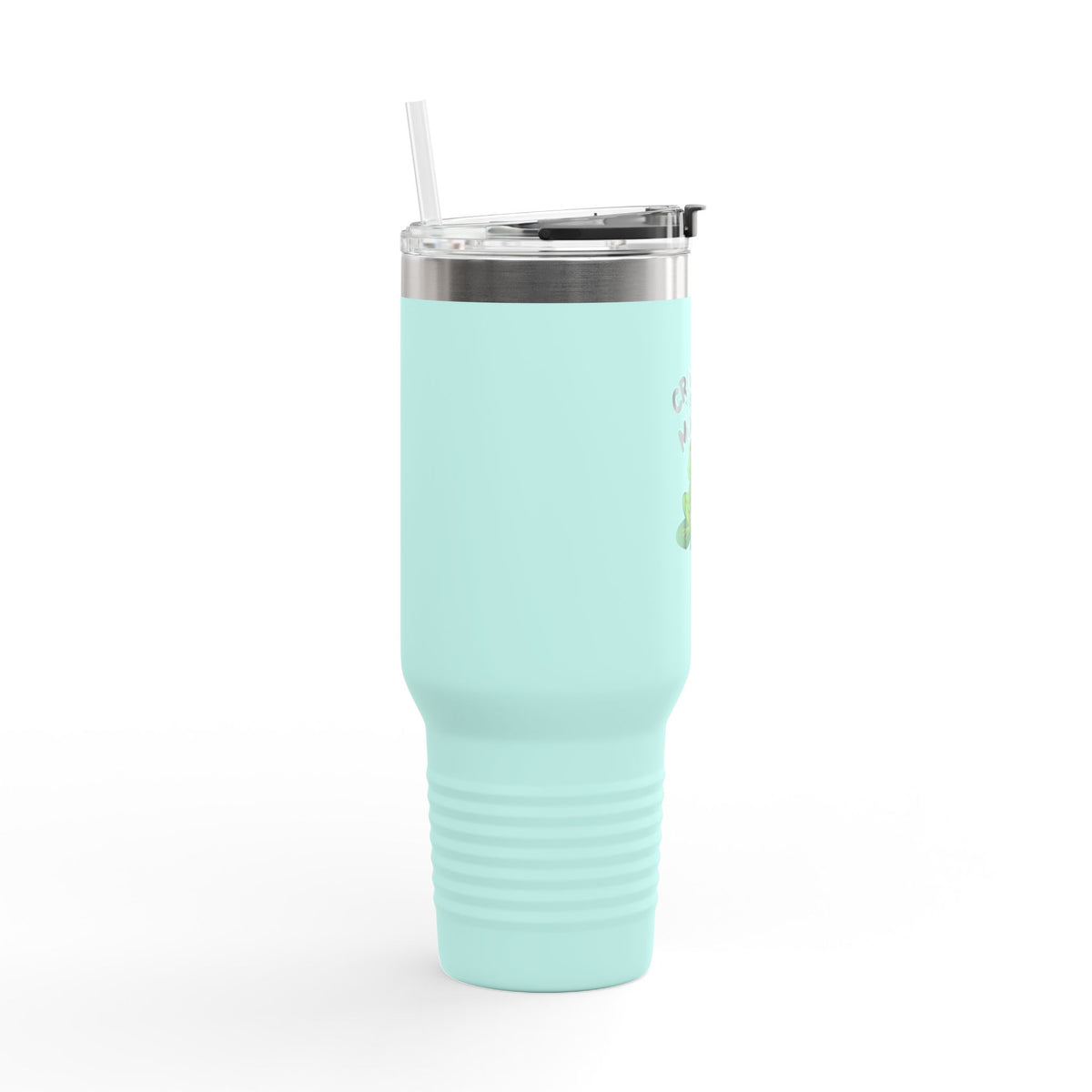 Croaking Through Monday Frog Travel Mug, Funny Frog Coffee Tumbler, Cute Frog Lover Gift, 40oz Insulated Cup with Straw