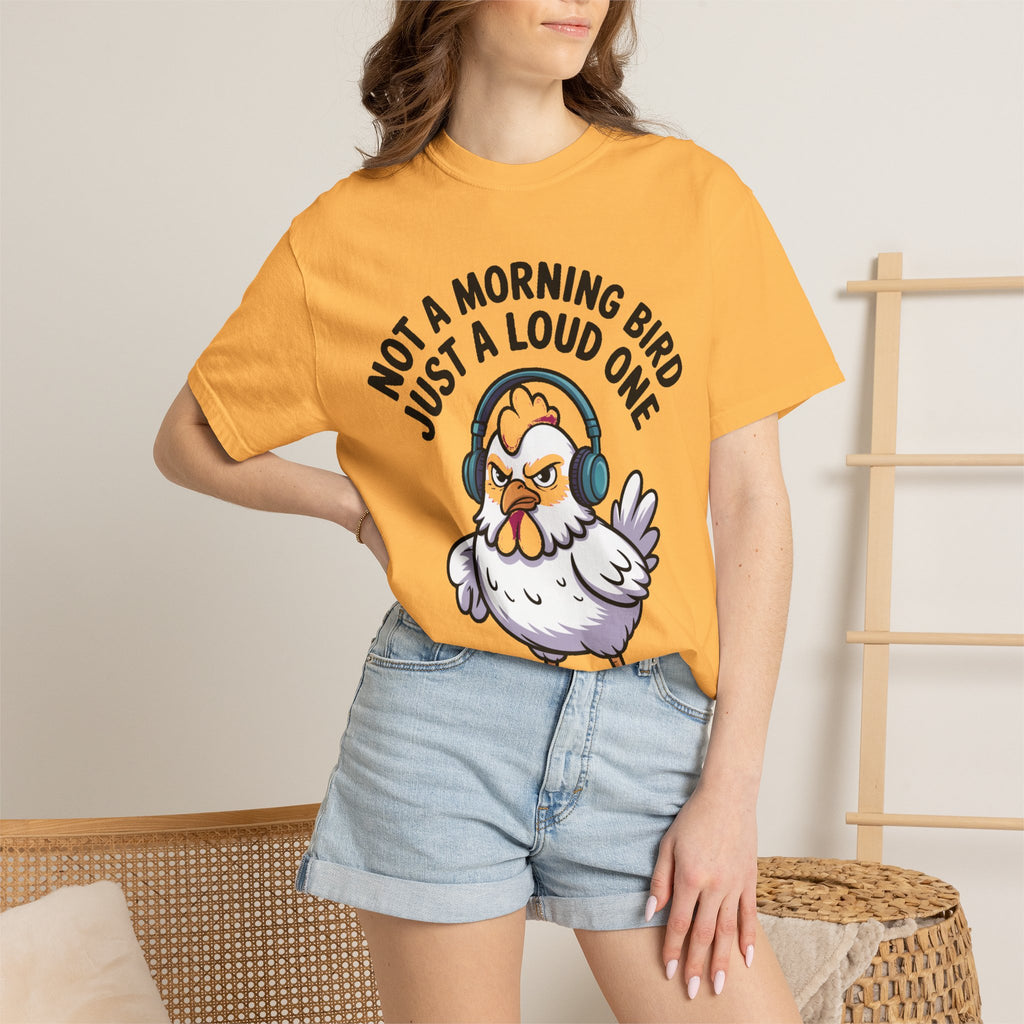 Not A Morning Bird Chicken Shirt, Funny Grumpy Chicken T-Shirt, Sarcastic Bird Lover Gift, Loud Chicken Graphic Tee