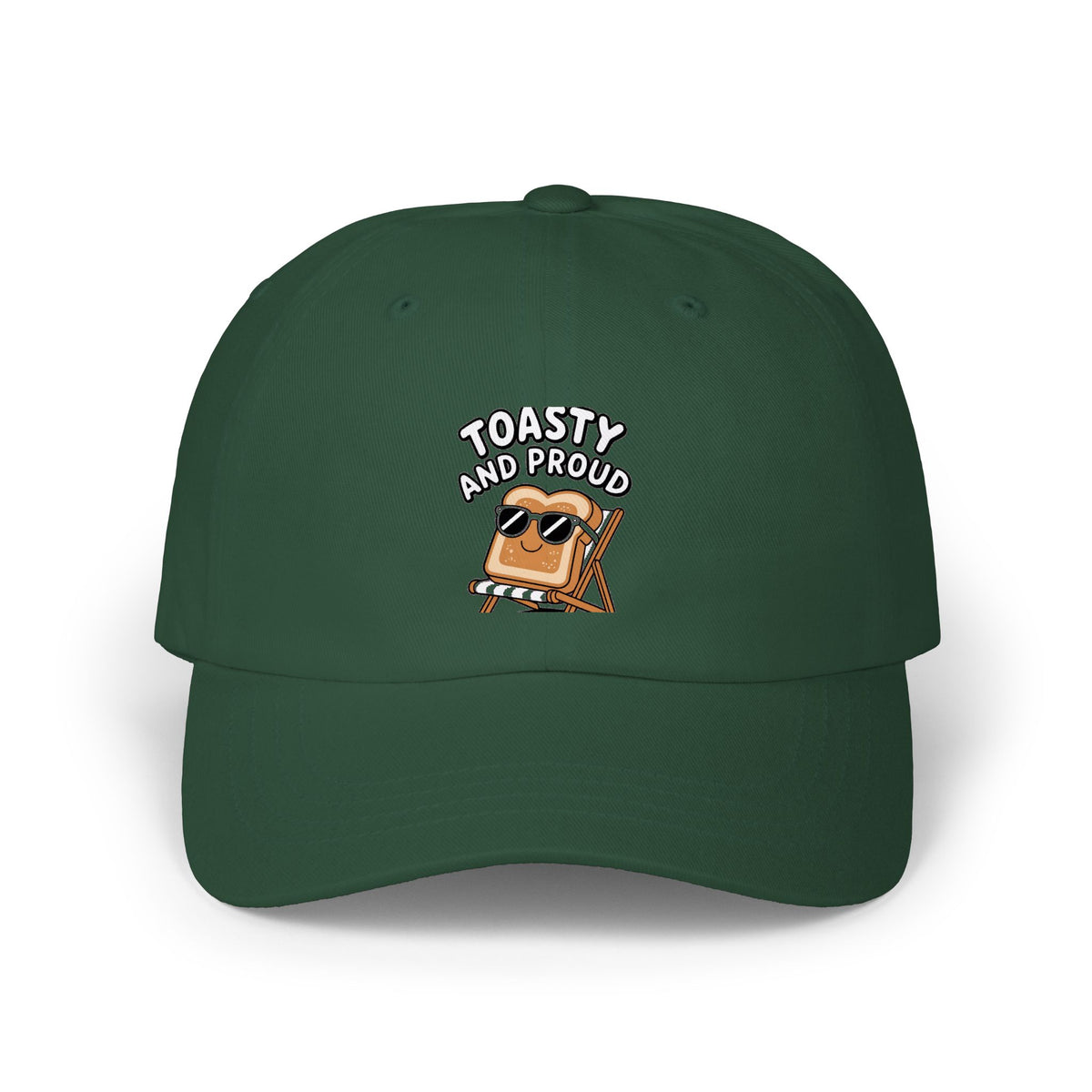 Toasty And Proud Dad Hat, Funny Toast Bread Embroidered Cap, Cute Sunglasses Toast Beach Chair Hat, Funny Food Lover Gift