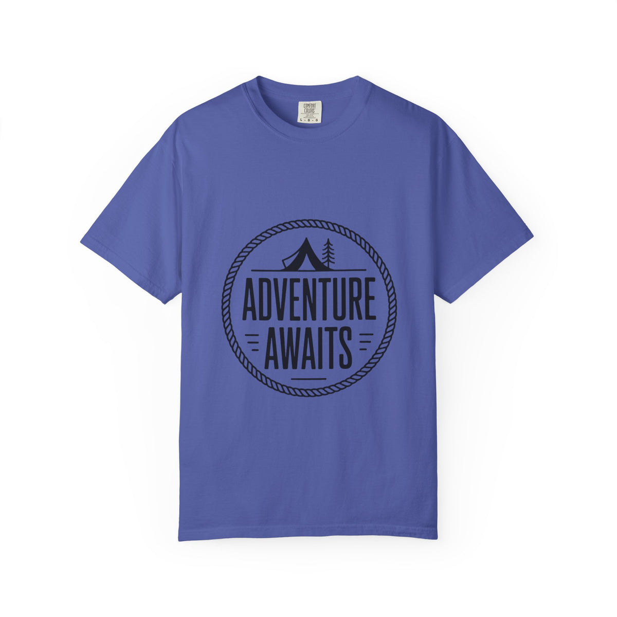 Adventure Awaits Camp Badge Shirt, Vintage Camping T-Shirt, Outdoor Lover Gift, Retro Hiking Tee, Pine Tree Nature Shirt