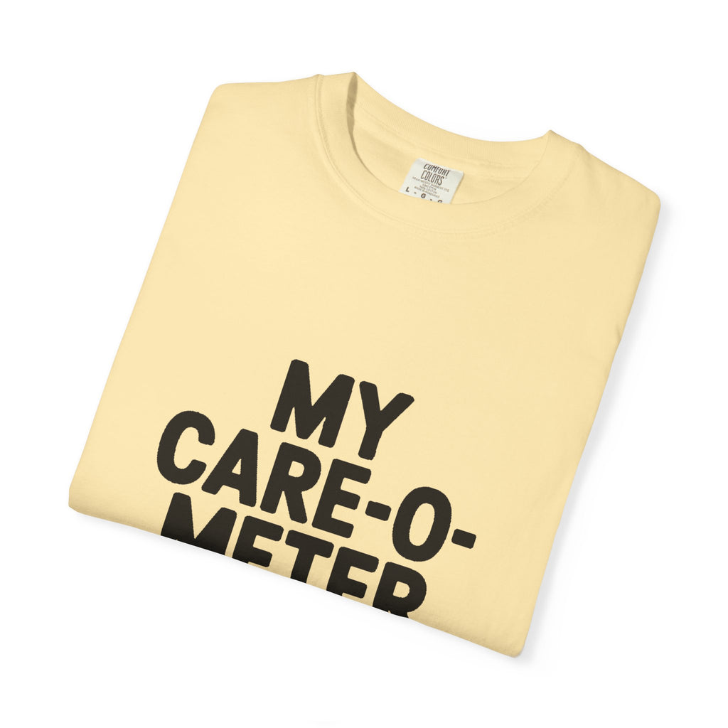 My Care-O-Meter Is Broken Shirt, Funny Sarcastic T-Shirt, Bold Typography Tee, Sarcastic Gift for Him Her, Deadpan Humor Shirt