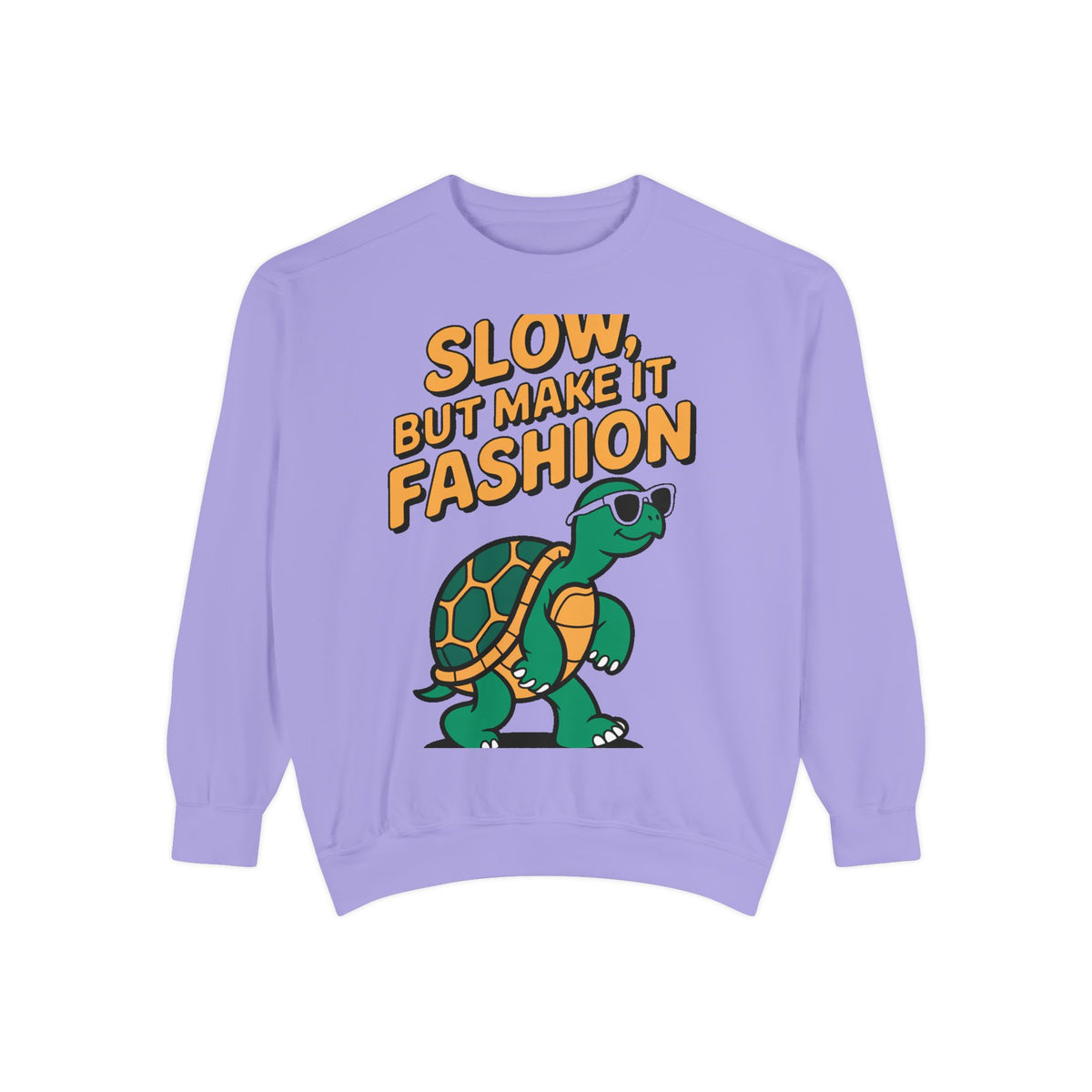 Funny Turtle Sweatshirt, Slow But Make It Fashion Crewneck, Cute Sunglasses Turtle Sweater, Retro Turtle Lover Gift