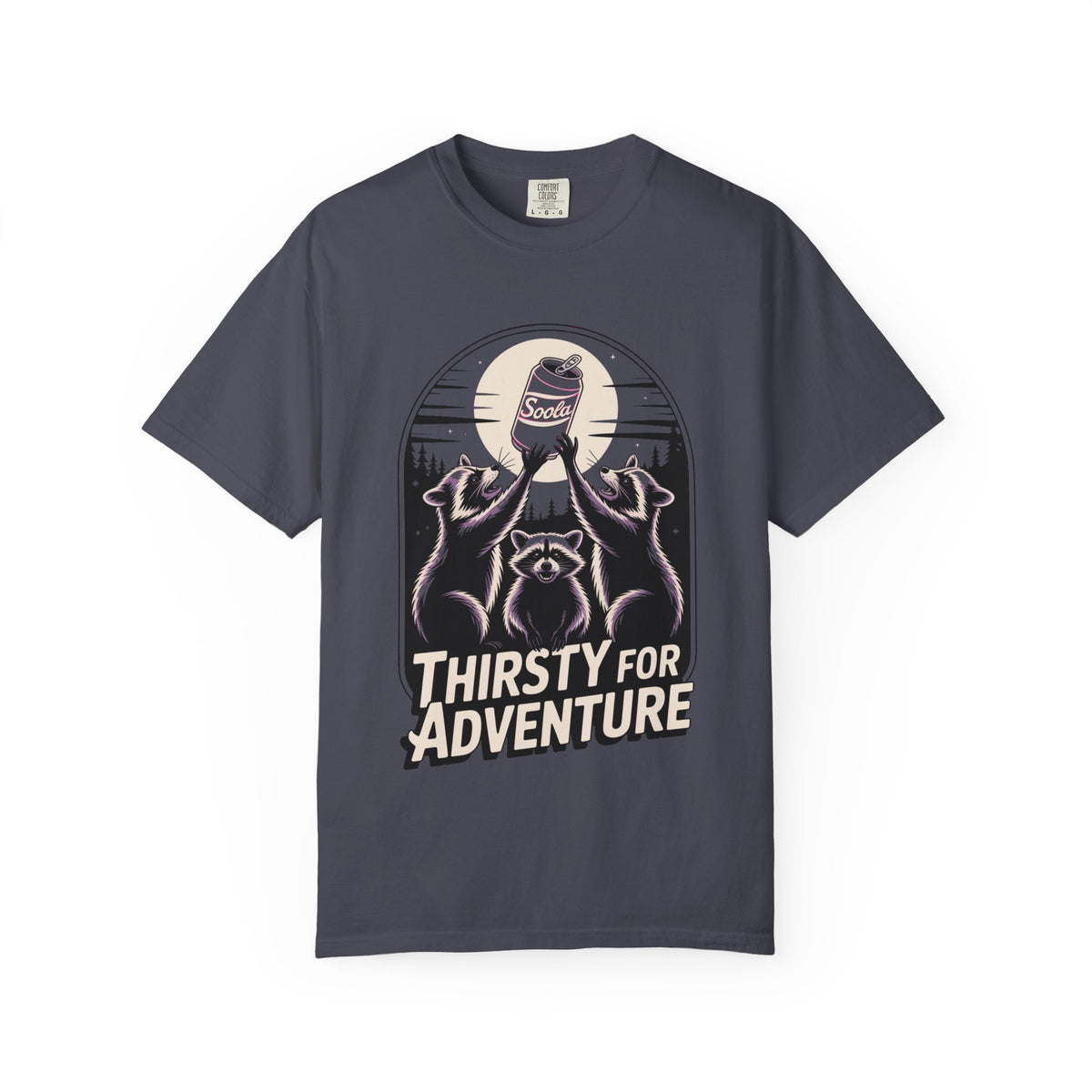 Thirsty For Adventure Raccoons Shirt, Funny Vintage Raccoon T-Shirt, Retro Soda Poster Tee, Camping Gift