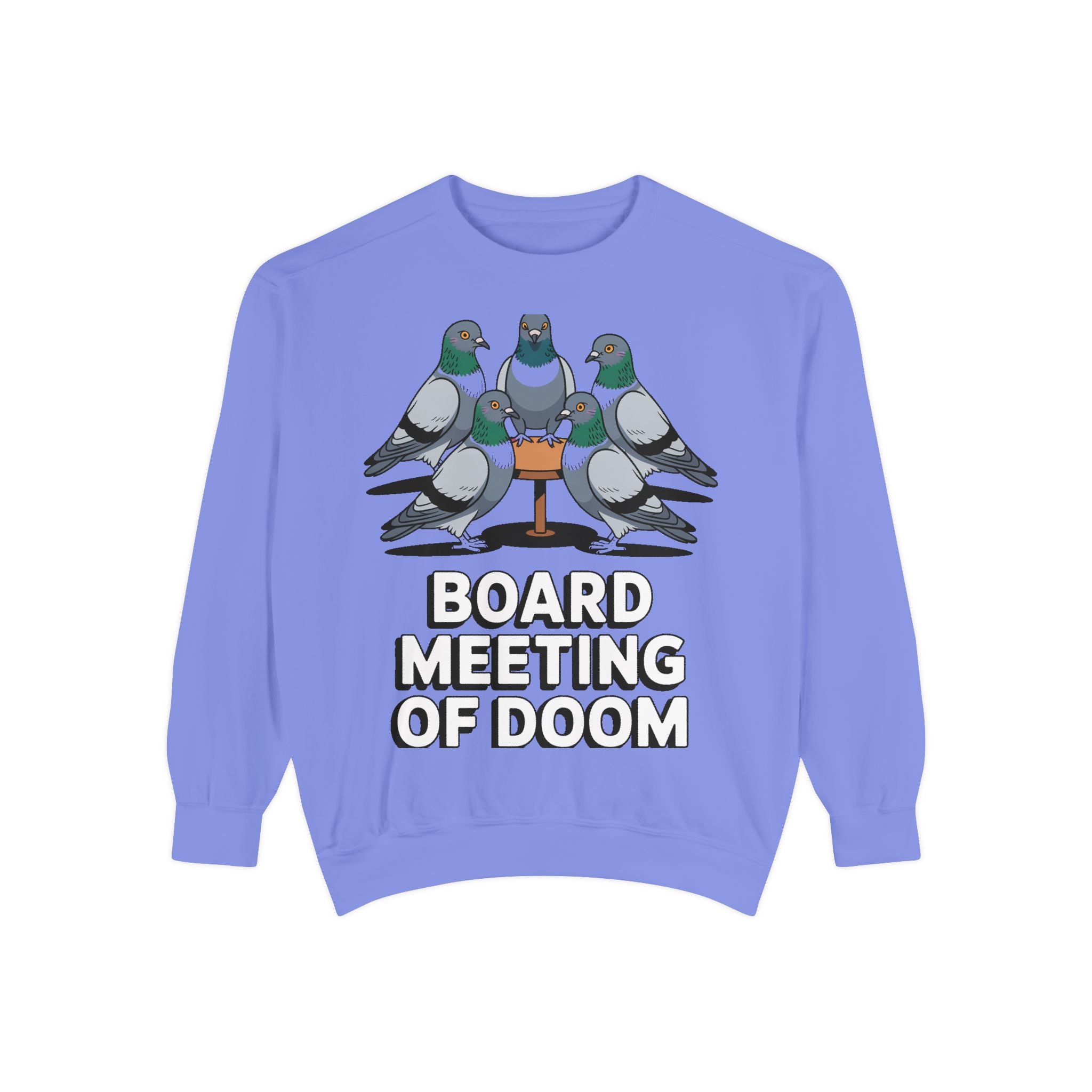 Funny Pigeon Sweatshirt, Board Meeting Of Doom Crewneck, Office Humor Bird Gift, Funny Coworker Sweater