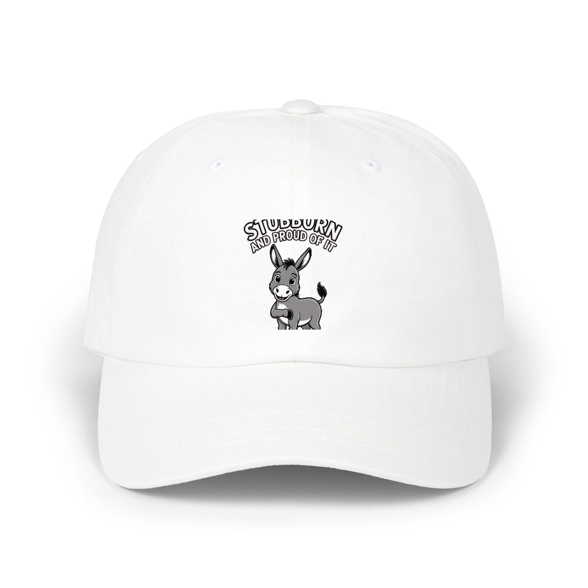 Stubborn Donkey Dad Cap, Funny Donkey Embroidered Hat, Stubborn And Proud Of It Cap, Cute Farm Animal Baseball Cap, Gift For Him