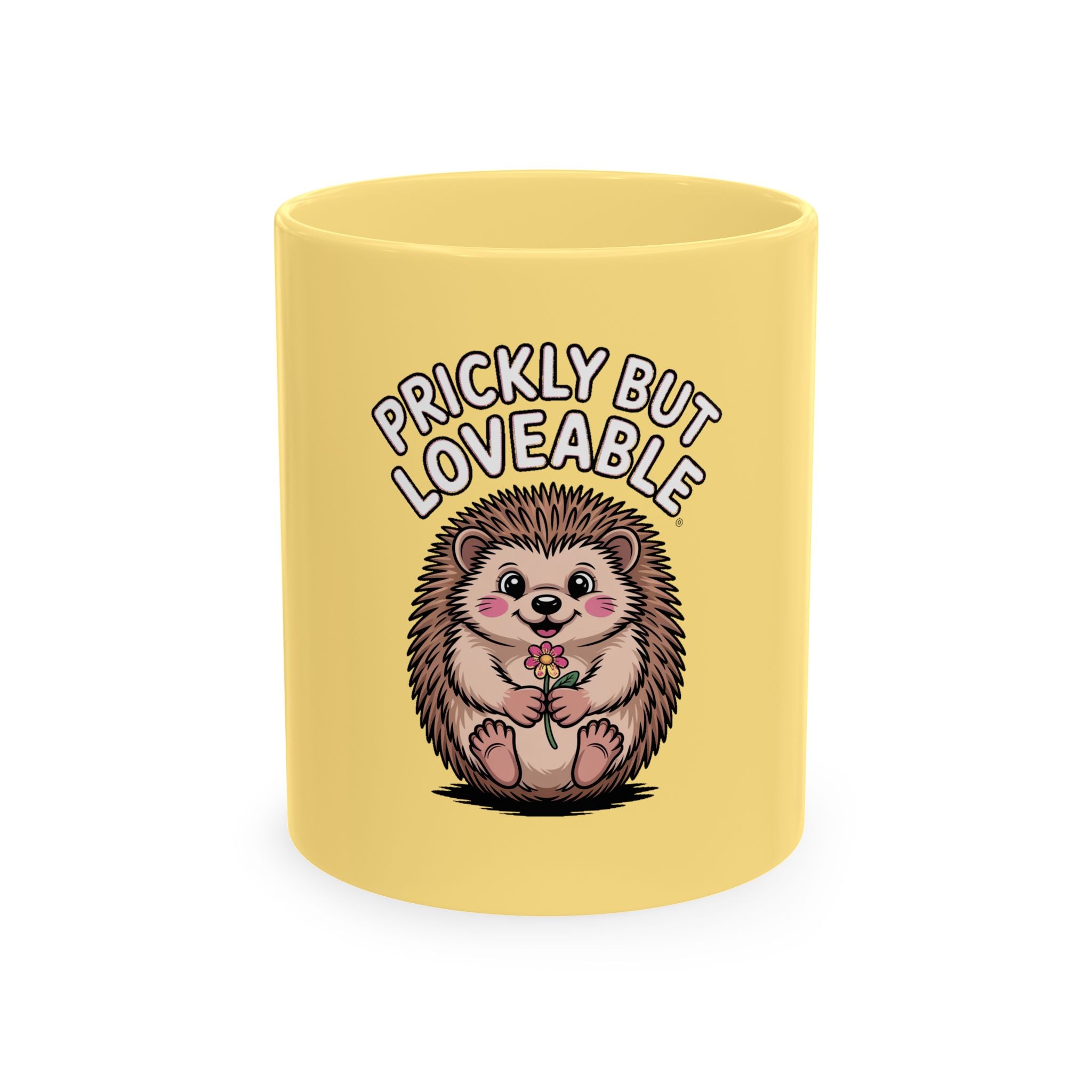 Prickly But Loveable Hedgehog Mug, Cute Hedgehog Coffee Cup, Funny Animal Lover Gift, Hedgehog Lover Present