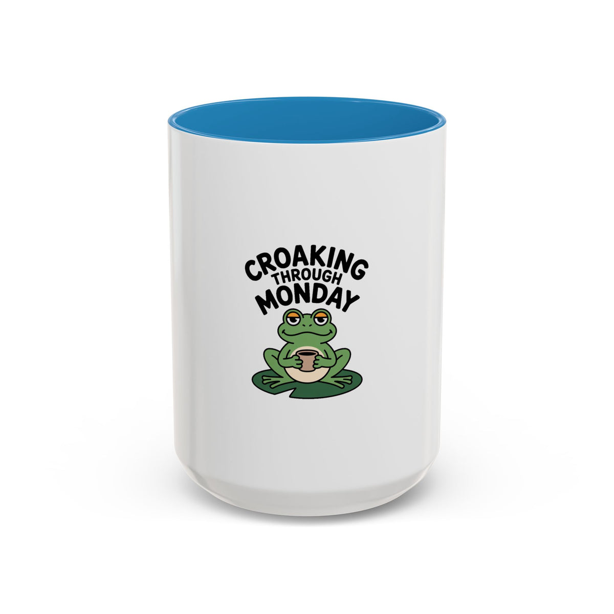 Croaking Through Monday Mug, Funny Frog Coffee Mug, Cute Tired Frog Cup, Monday Mood Mug, Frog Lover Gift, Coworker Gift Mug