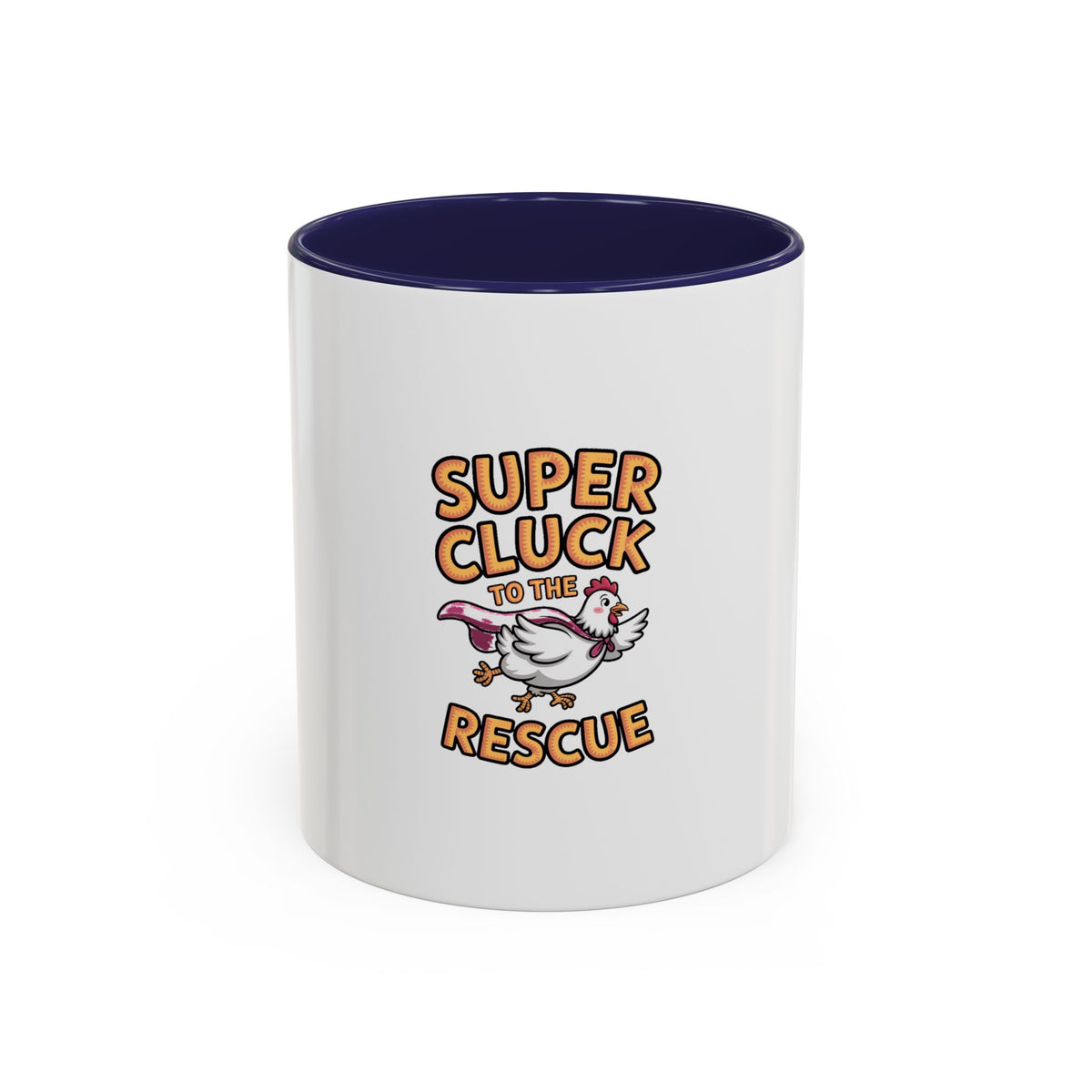 Funny Chicken Superhero Mug, Super Cluck To The Rescue Coffee Mug, Cute Chicken Lover Gift, Farm Animal Mug for Chicken Mom