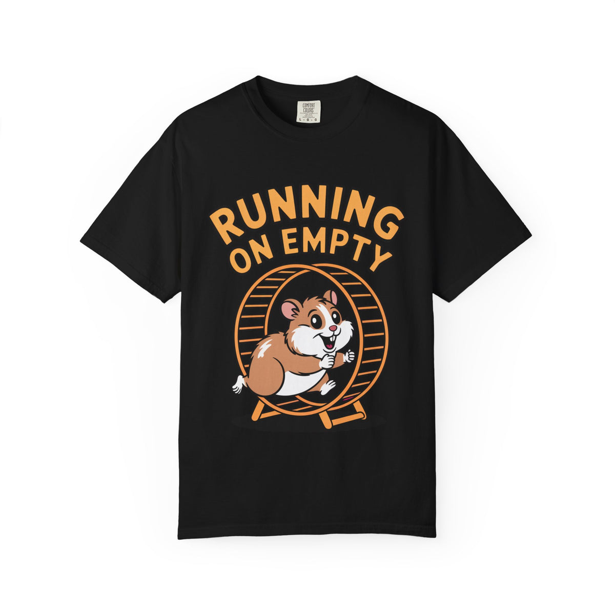 Running On Empty Hamster Shirt, Funny Tired Hamster T-Shirt, Exhausted Wheel Runner Tee, Funny Gift for Tired Friend