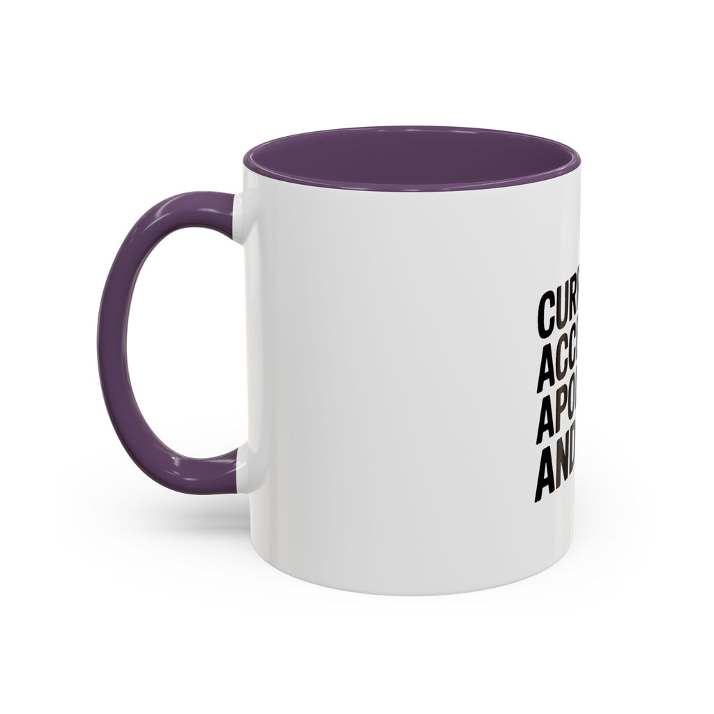 Currently Accepting Apologies And Wine Mug, Funny Sarcastic Coffee Mug, Wine Lover Gift, Bold Typography Mug, Gift For Her