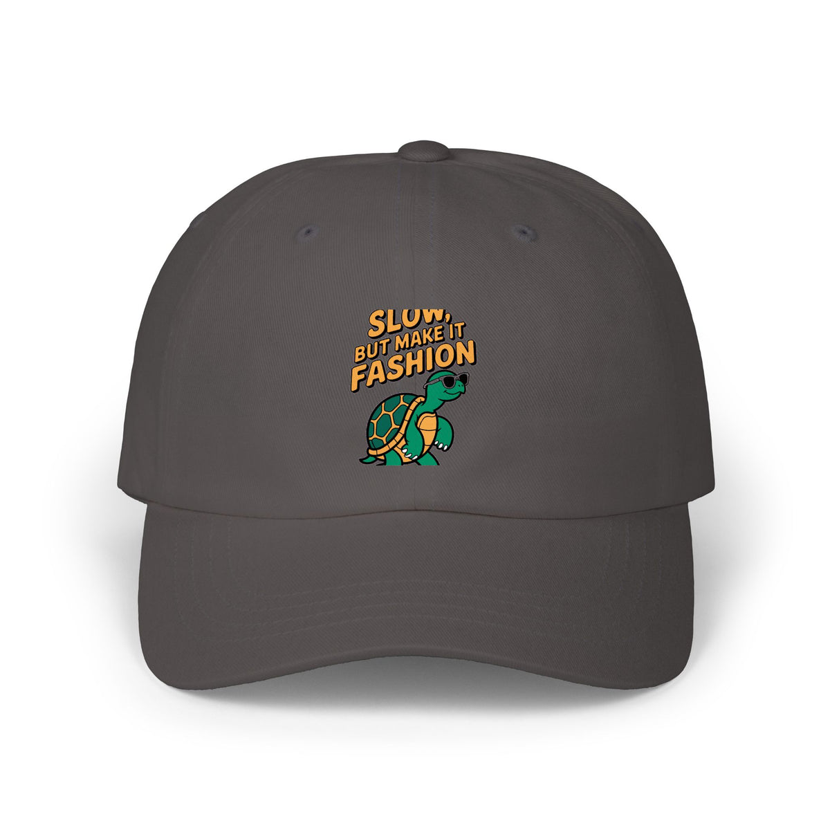 Slow But Fashion Turtle Dad Cap, Funny Sunglasses Turtle Hat, Cute Embroidered Turtle Cap, Sarcastic Animal Lover Gift