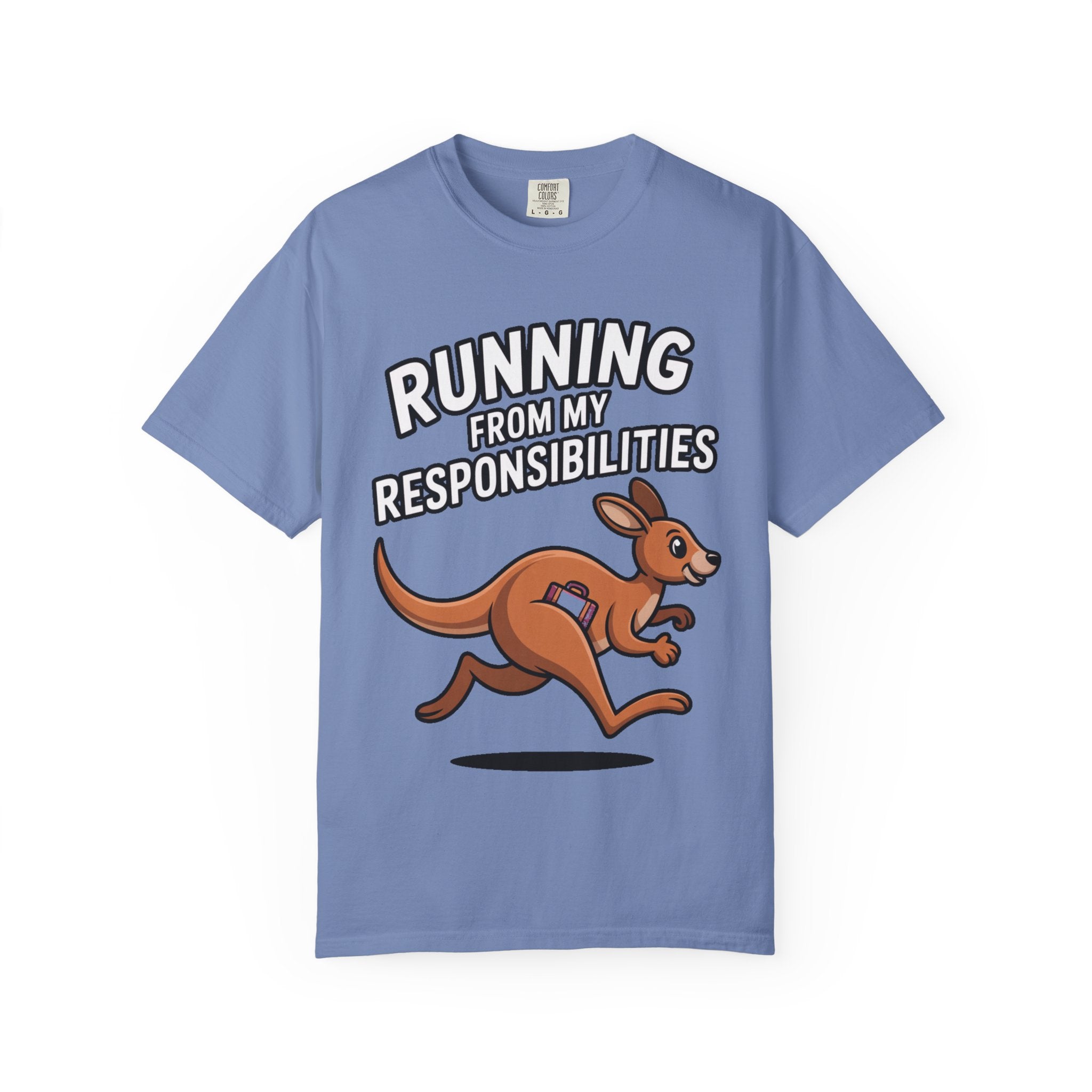 Funny Kangaroo Shirt, Running From My Responsibilities T-Shirt, Sarcastic Adulting Tee, Funny Gift for Procrastinators