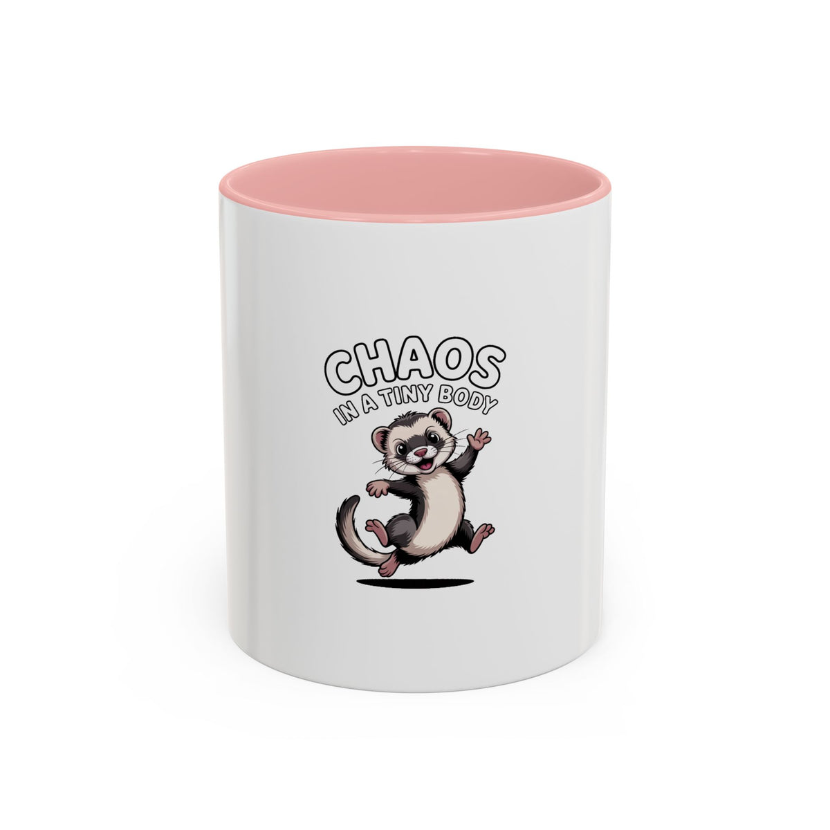 Funny Ferret Mug, Chaos In A Tiny Body Mug, Cute Ferret Lover Gift, Ferret Owner Coffee Cup, Funny Pet Mug Gift