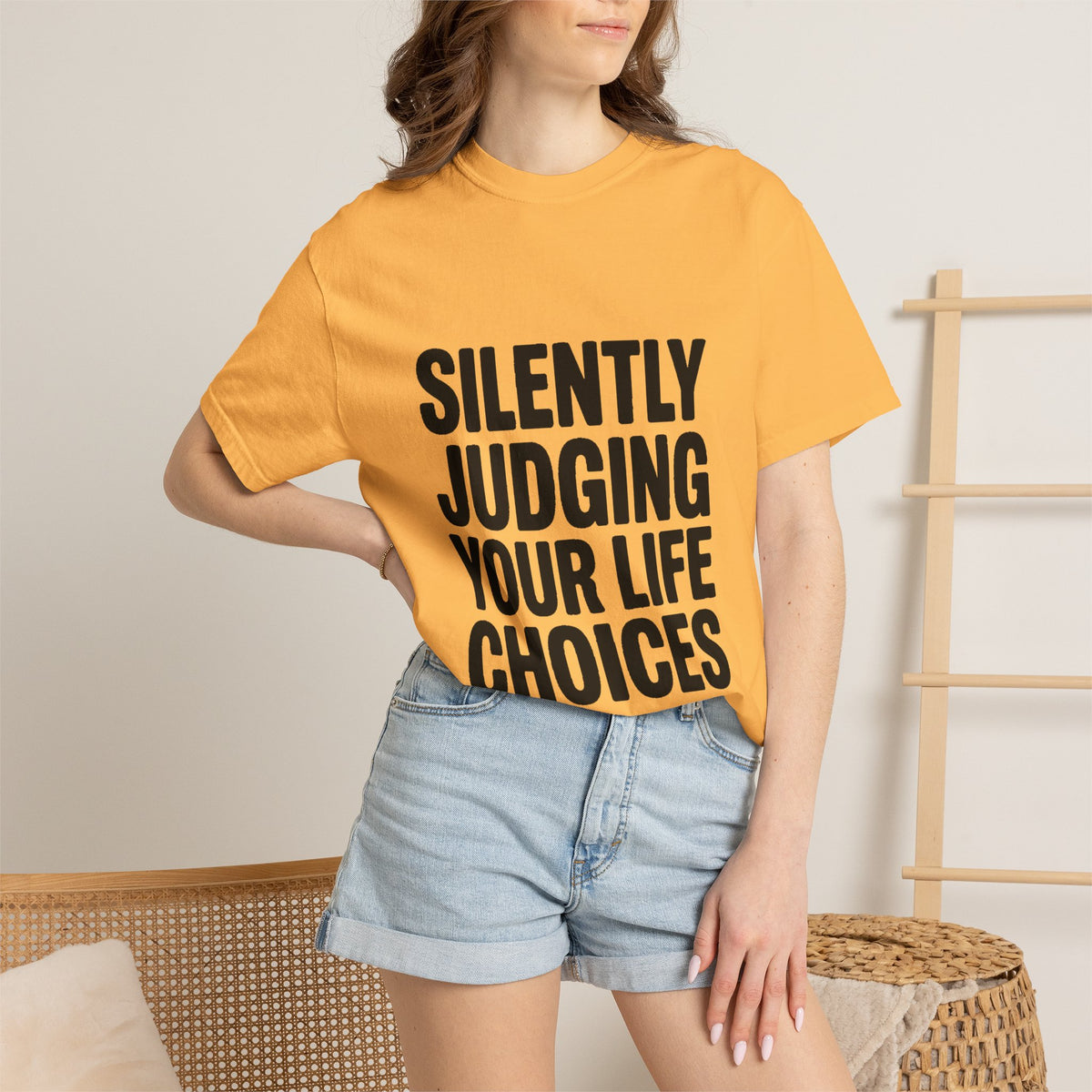 Silently Judging Your Life Choices Shirt, Funny Sarcastic T-Shirt, Bold Typography Tee, Sarcasm Gift for Friend