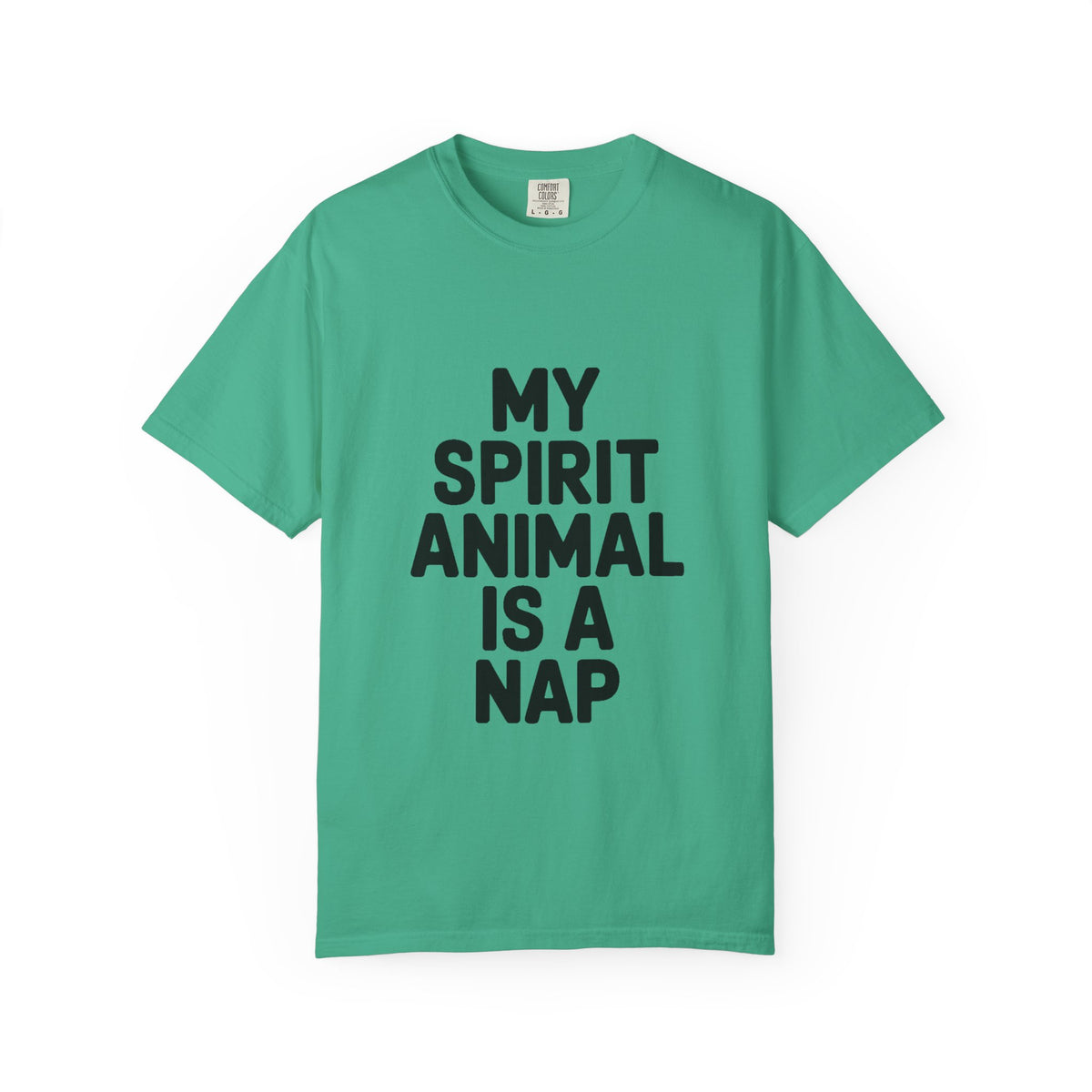 My Spirit Animal Is A Nap T-Shirt, Funny Nap Lover Shirt, Lazy Day Sarcastic Tee, Nap Queen King Gift, Garment Dyed Unisex Tee