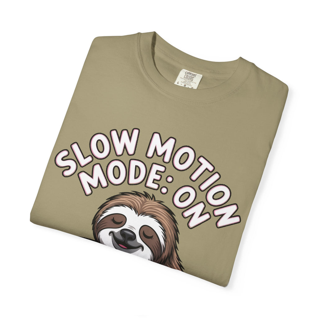 Slow Motion Sloth Shirt, Funny Coffee Lover T-Shirt, Cute Sloth Hugging Coffee Cup Tee, Sleepy Sloth Gift for Coffee Addict
