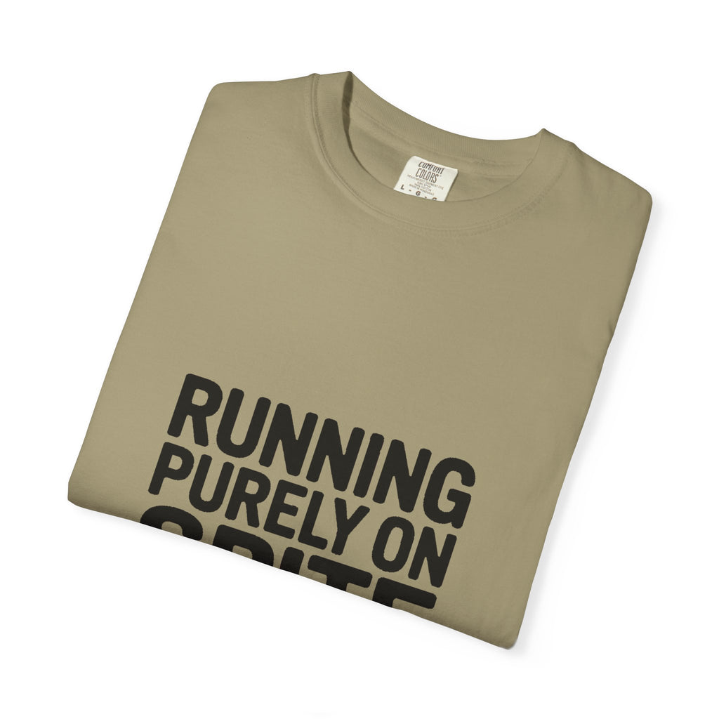 Running On Spite And Snacks Shirt, Funny Sarcastic T-Shirt, Bold Typography Tee, Snarky Gift for Coworker or Friend